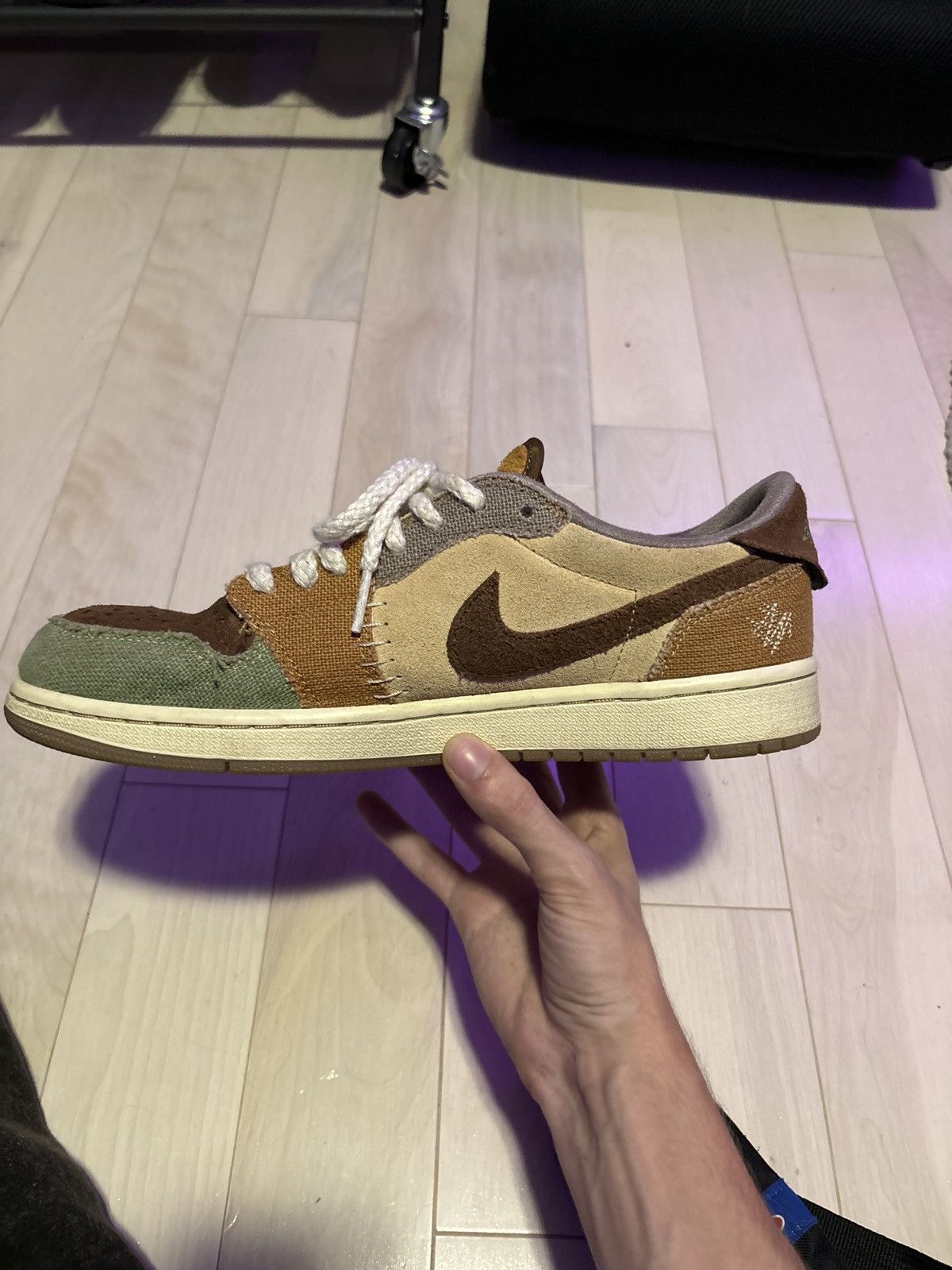 Nike Nike Zion Williamson “VOODOO” Air Jordan 1 Lows Size US 10.5 / EU 43-44 - 3 Thumbnail