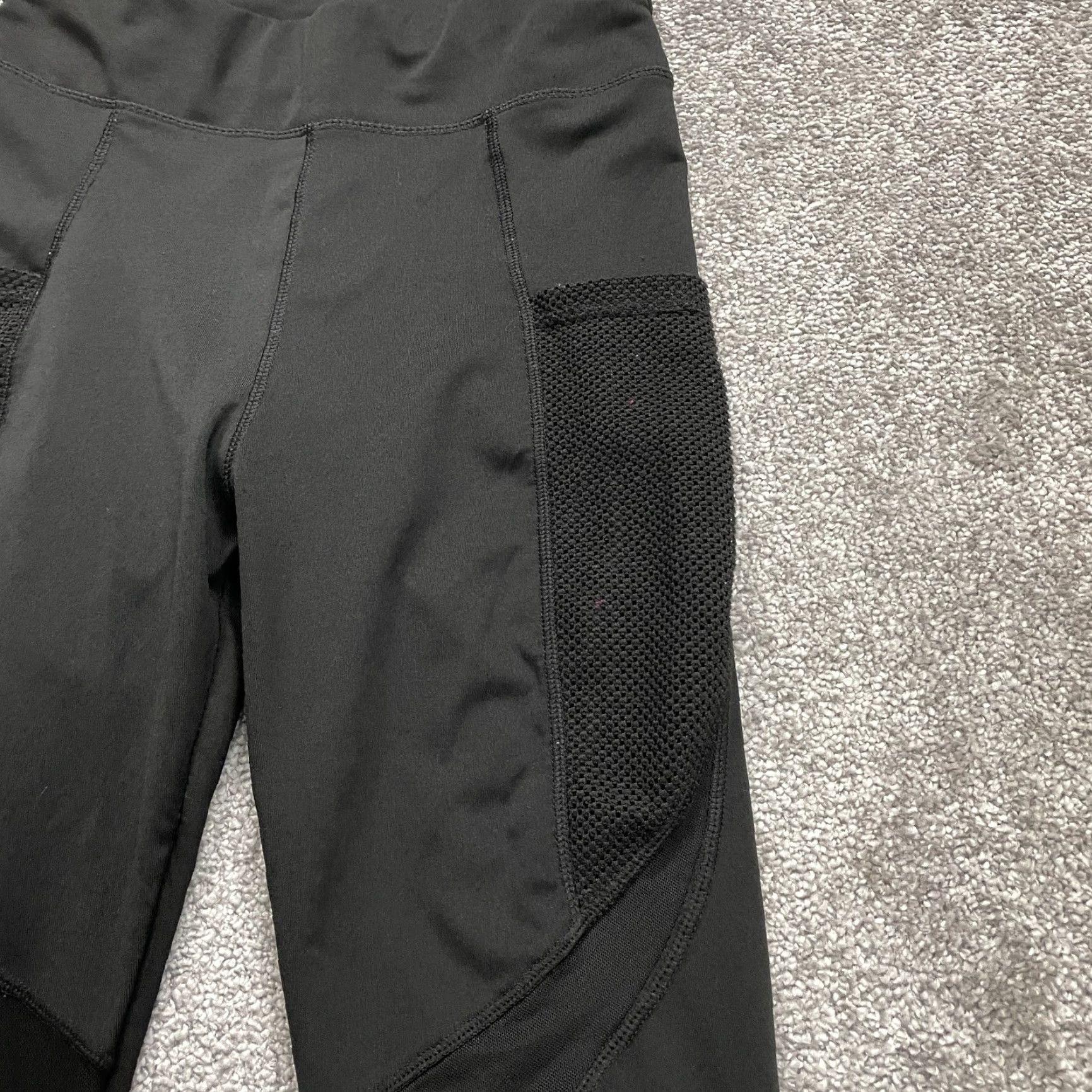 Vintage VINTAGE Unbranded Compression Leggings Womens S/M Black High RiseActive Gym Yoga 25x26 Size 28" / US 6 / IT 42 - 4 Thumbnail