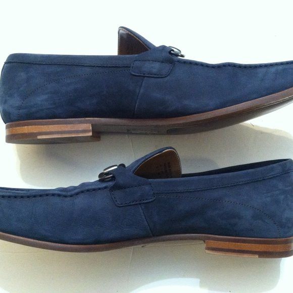 Aldo ALDO MENS BLUE LEATHER SUEDE SLIP-ON DRESS SHOES SIZE: 11M Size US 11 / EU 44 - 3 Thumbnail