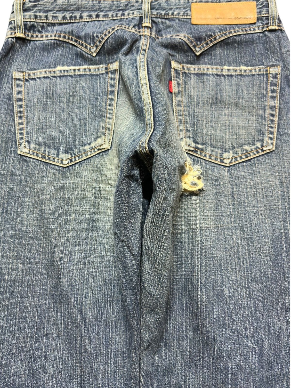 Edwin Vintage Edwin 503-S W-Well Stitch Mudwash Distressed Denim Size US 32 / EU 48 - 5 Thumbnail