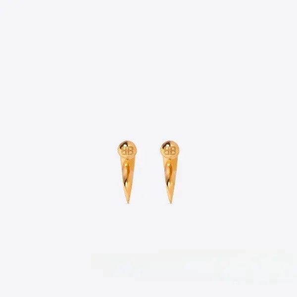 Balenciaga o1mt1gz1124 Size: OS / Force Horn Earrings in Gold Size ONE SIZE - 2 Thumbnail