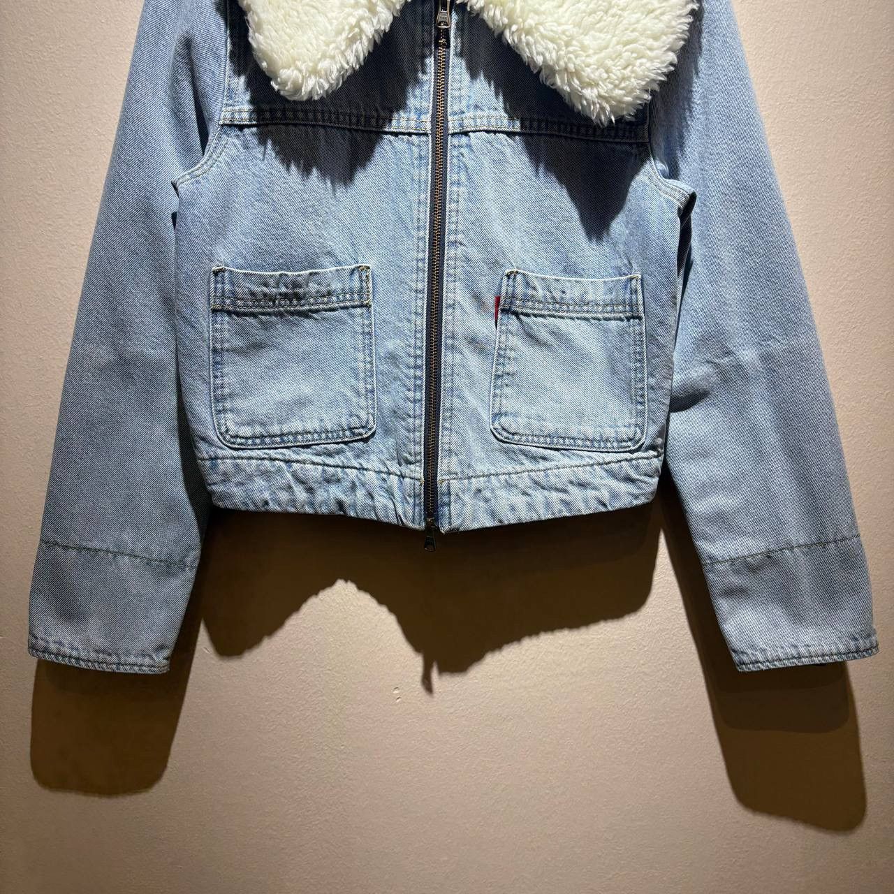 Levi's Vintage Clothing Levis Retro Sherpa Boxy Crop Denim Trucker Jacket Size US XS / EU 42 / 0 - 4 Thumbnail