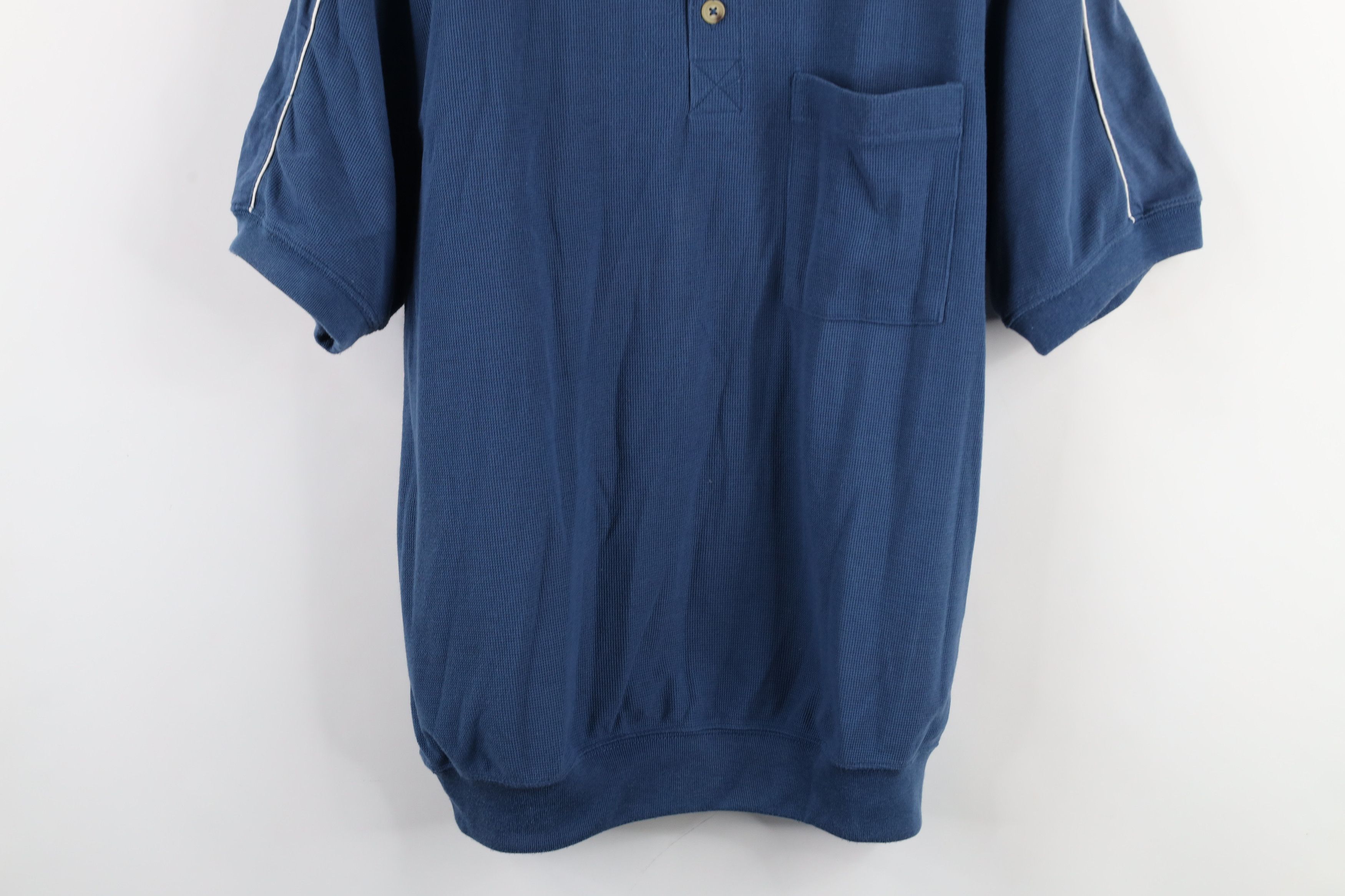 Vintage Vintage 90s Streetwear Waffle Knit Pullover Polo Shirt Size US M / EU 48-50 / 2 - 3 Thumbnail