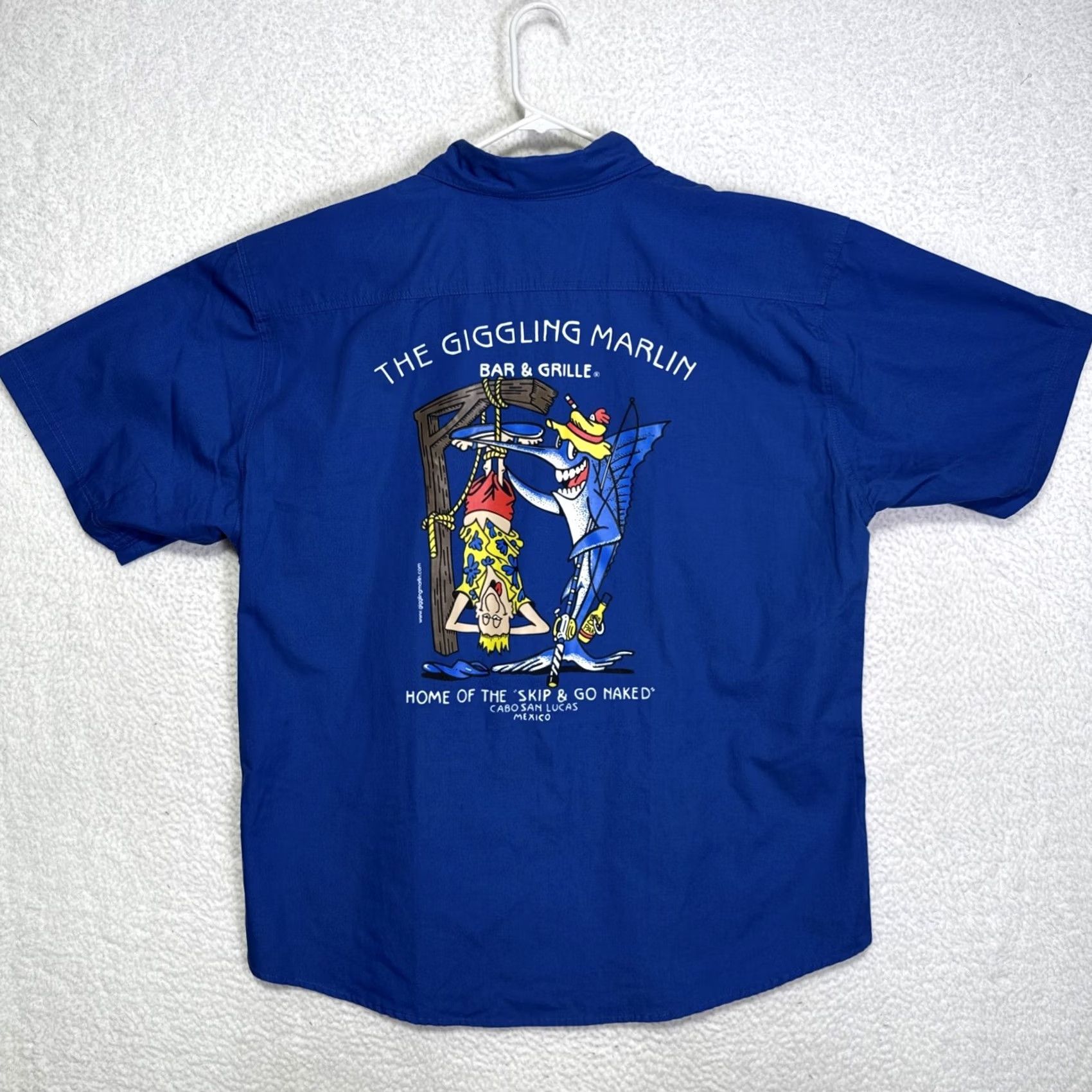 Vintage VINTAGE Hawaiian Shirt 3XL THE GIGGLING MARLIN Bar & Grille 90s Y2K Graphic Shirt Mens Blue Size US XXL / EU 58 / 5 - 3 Thumbnail