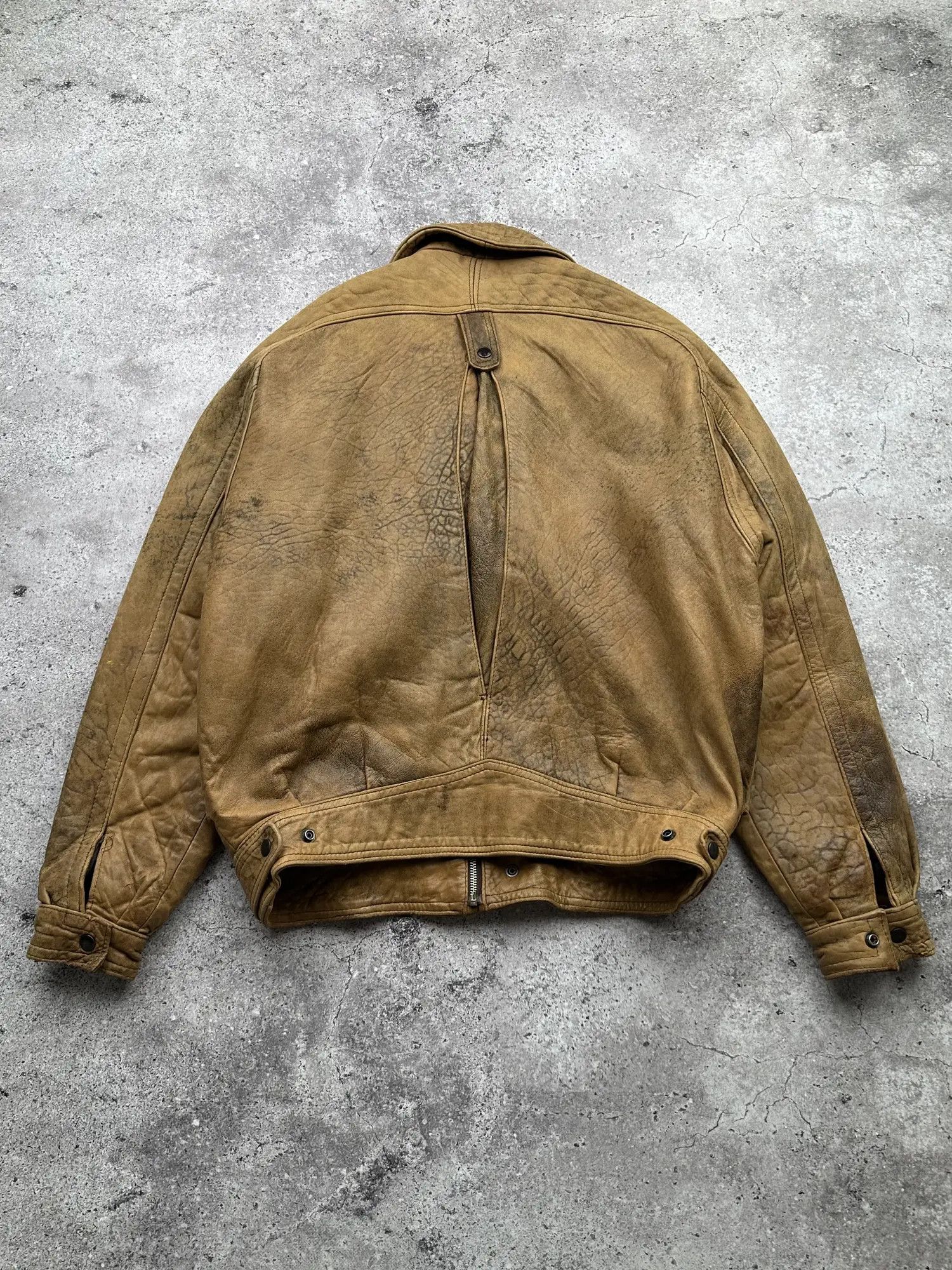Japanese Brand Vintage Faded Leather Jacket C554(V108) Size US M / EU 48-50 / 2 - 11 Thumbnail