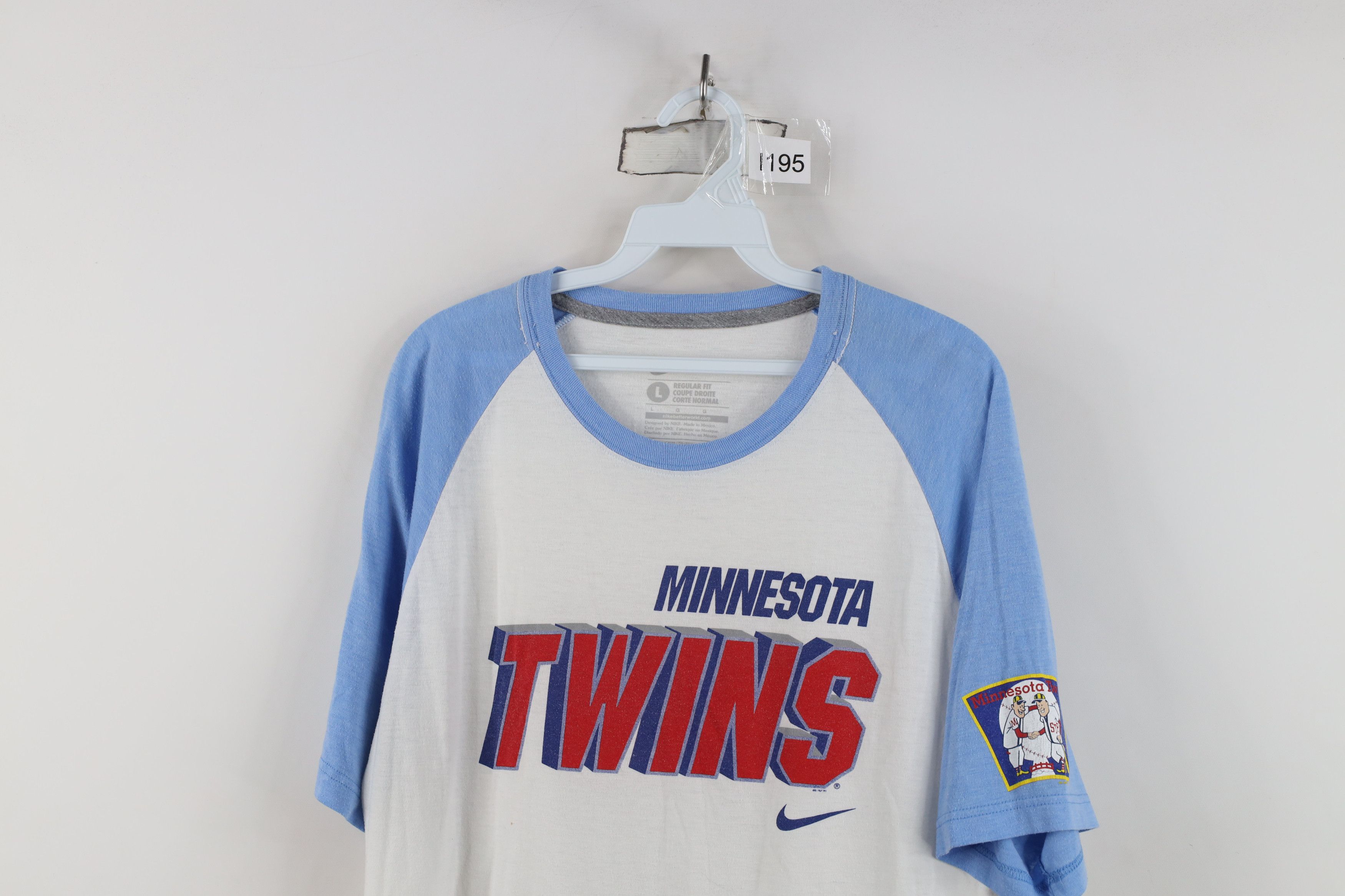 Nike Retro Y2K Nike Minnesota Twins Baseball Raglan T-Shirt Size US L / EU 52-54 / 3 - 2 Thumbnail