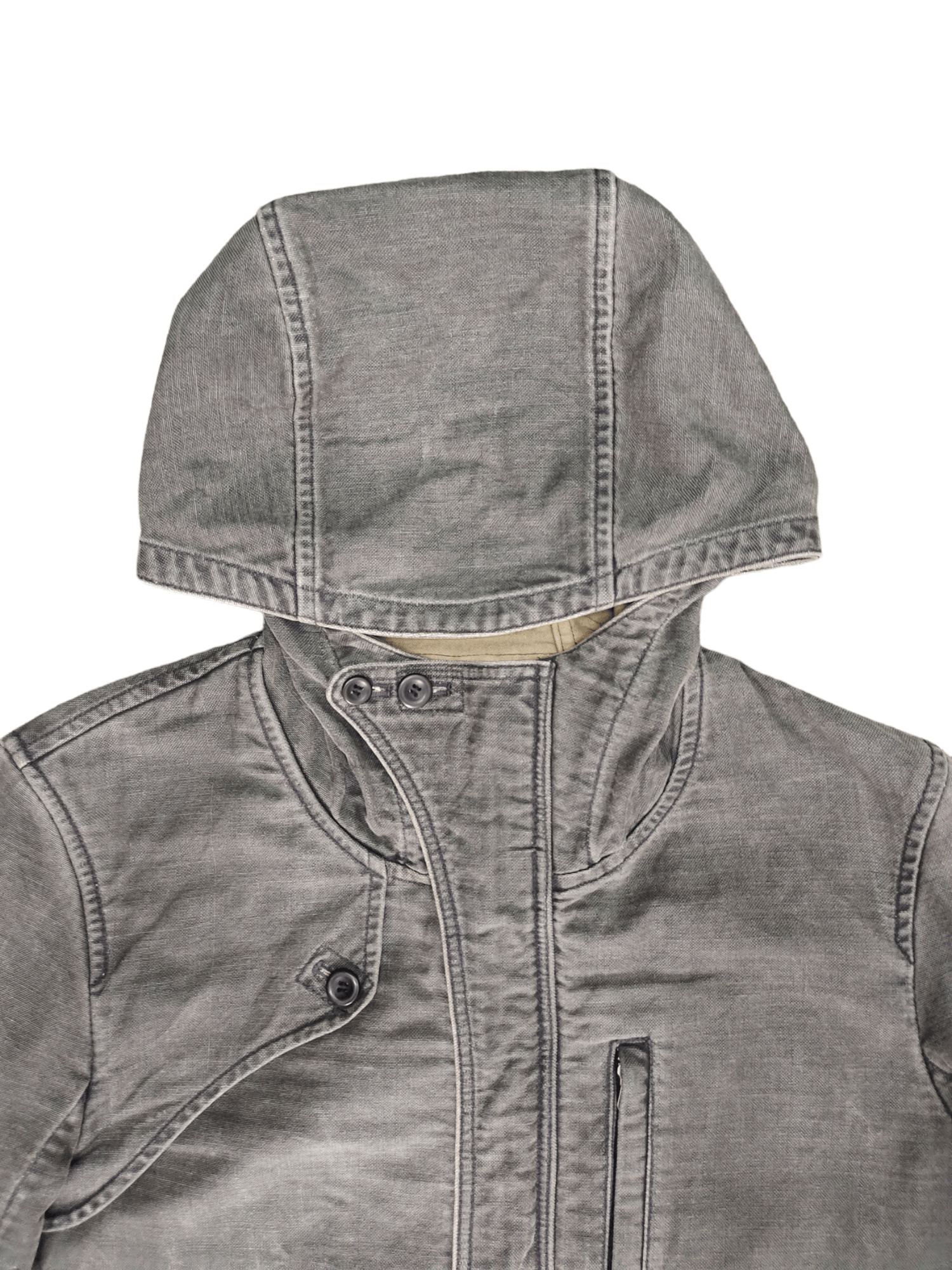If Six Was Nine Vintage Takeo Kikuchi Duck Cotton Denim Hoodie Jacket Size US L / EU 52-54 / 3 - 3 Thumbnail