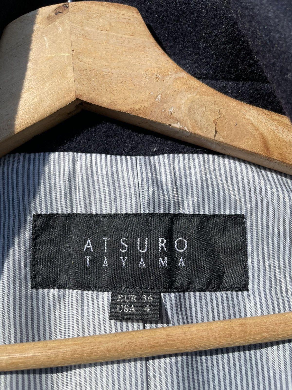 ATSURO TAYAMA 🔥Accept Binding🔥 Atsuro Tayama Black Wool Peacoat With Hood Size S / US 4 / IT 40 - 8 Thumbnail