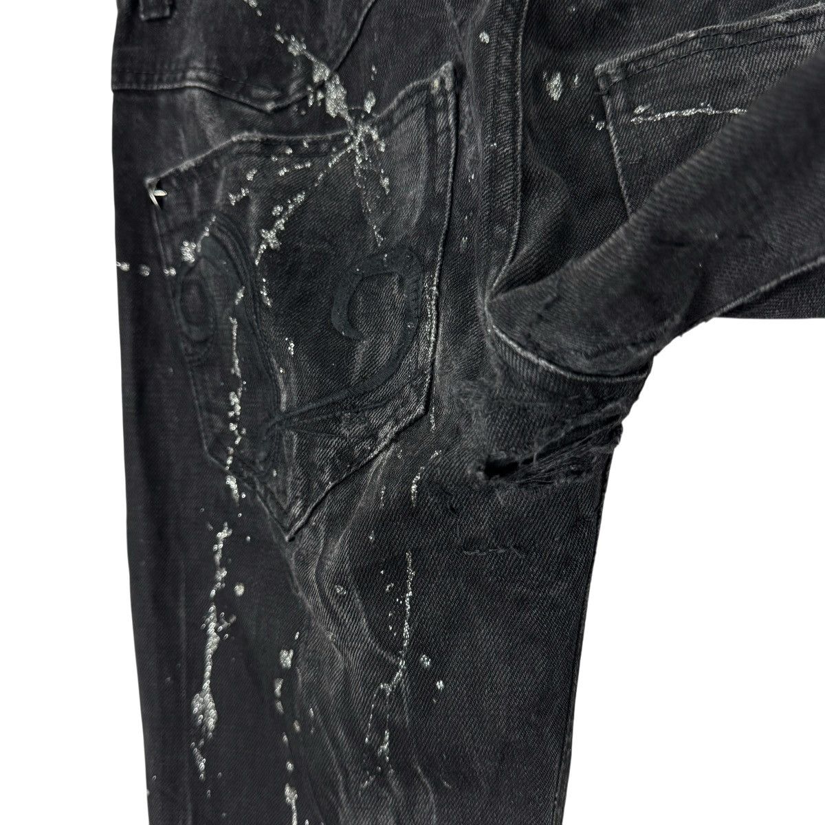 If Six Was Nine 🌟00s LAGUST PAINT SPLASHED DENIM PANTS Size US 32 / EU 48 - 7 Thumbnail