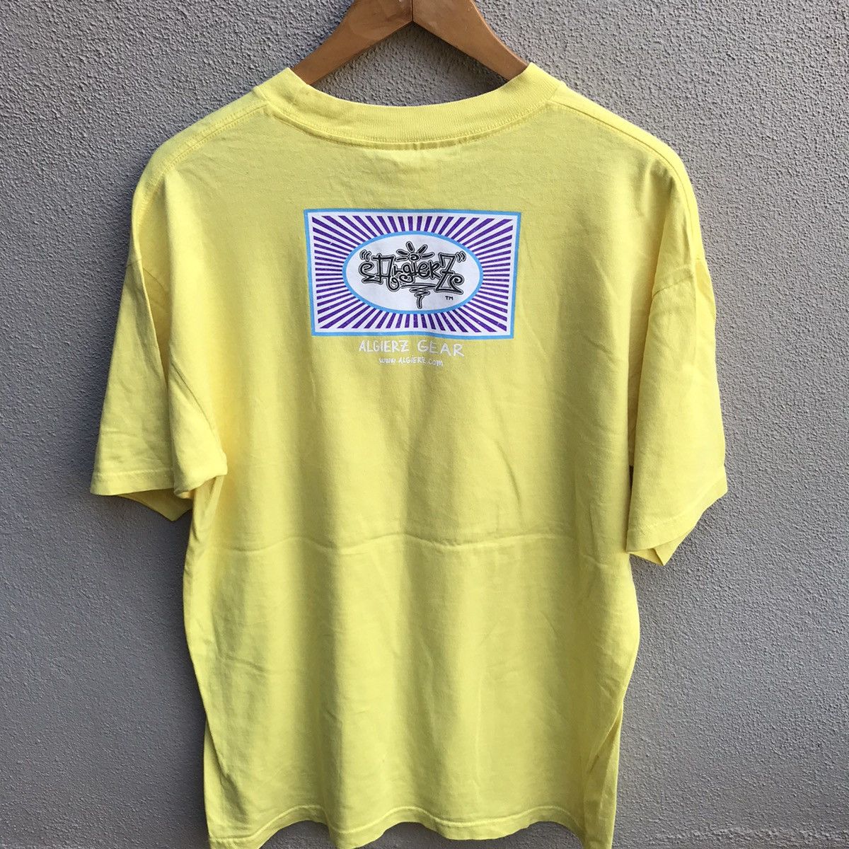 Vintage Vintage 90s ALGIERZ GEAR graffiti usa tee hiphop Size US L / EU 52-54 / 3 - 3 Thumbnail