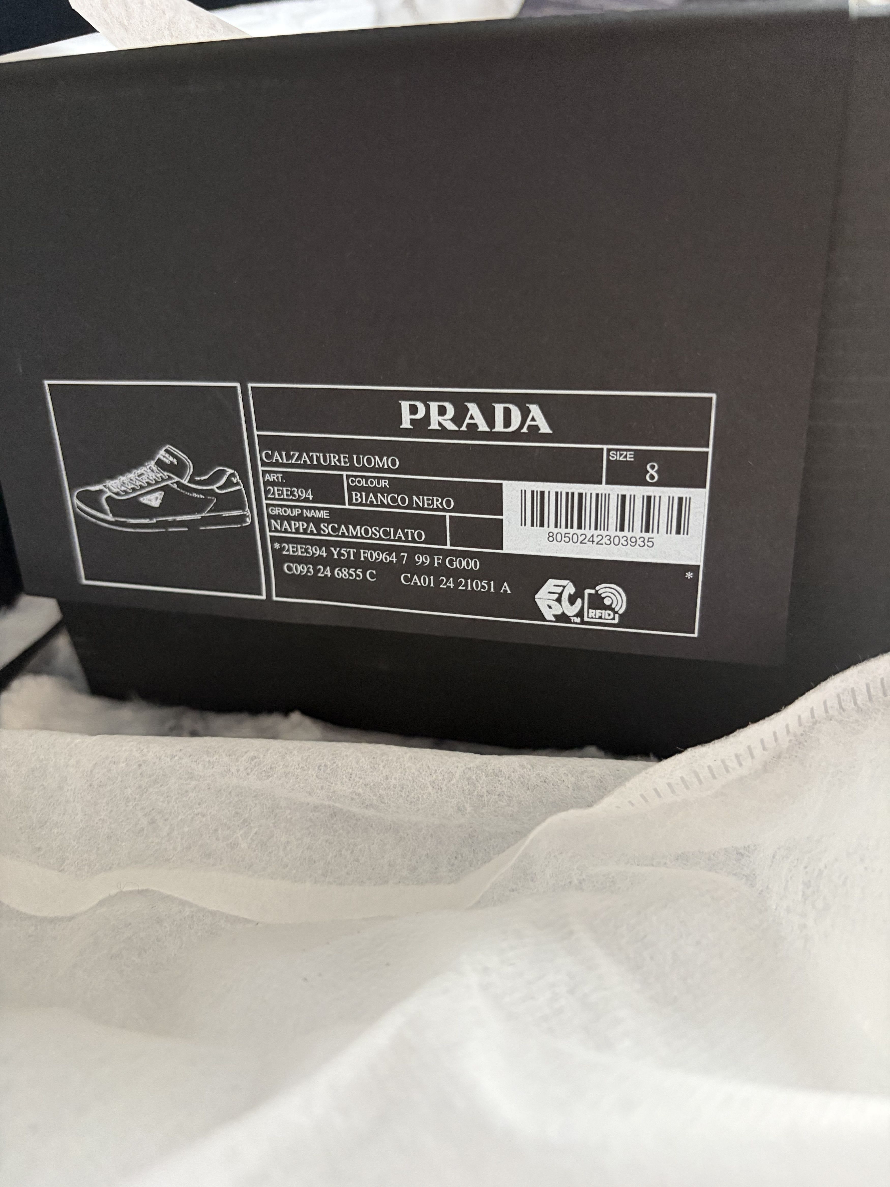 Prada Nappa Leather Sneakers Size US 9 / EU 42 - 9 Thumbnail