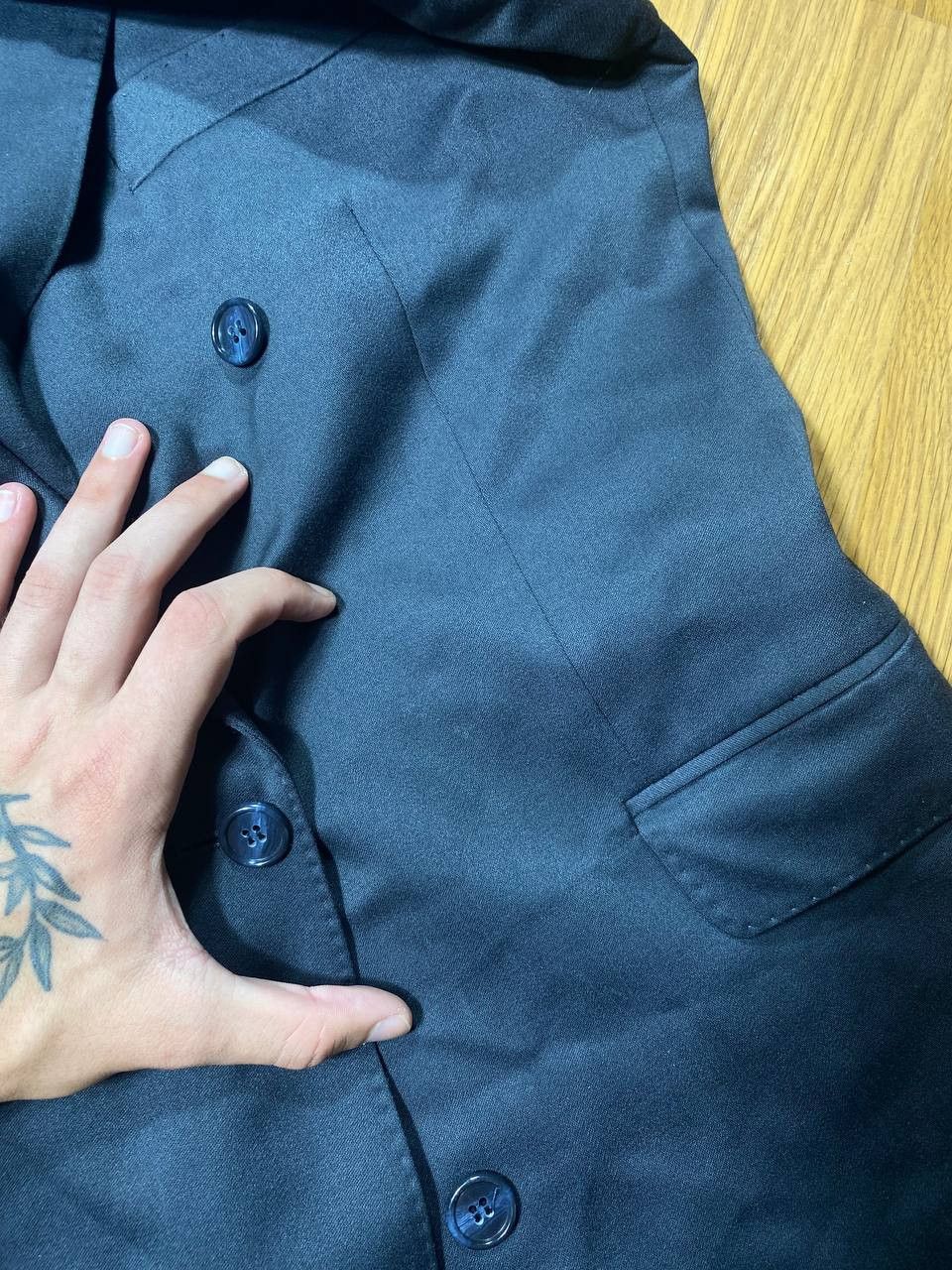 Yves Saint Laurent Yves Saint Laurent YSL Vintage Navy Blazer Size 46R - 20 Thumbnail