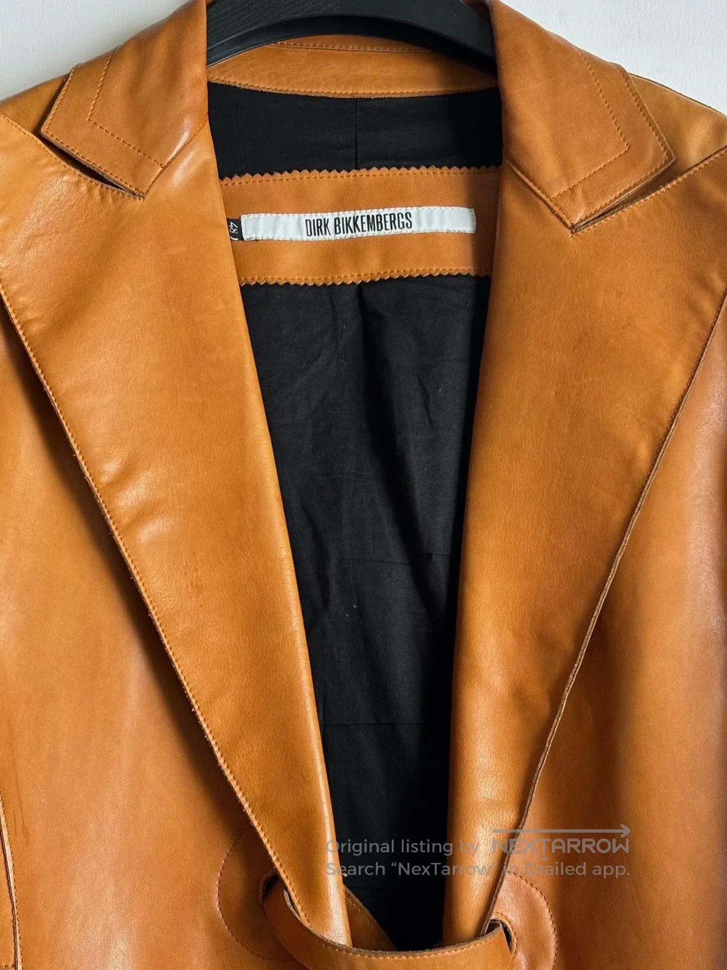 Dirk Bikkembergs dirk bikkembergs leather jacket with tie straps. Size US M / EU 48-50 / 2 - 3 Thumbnail