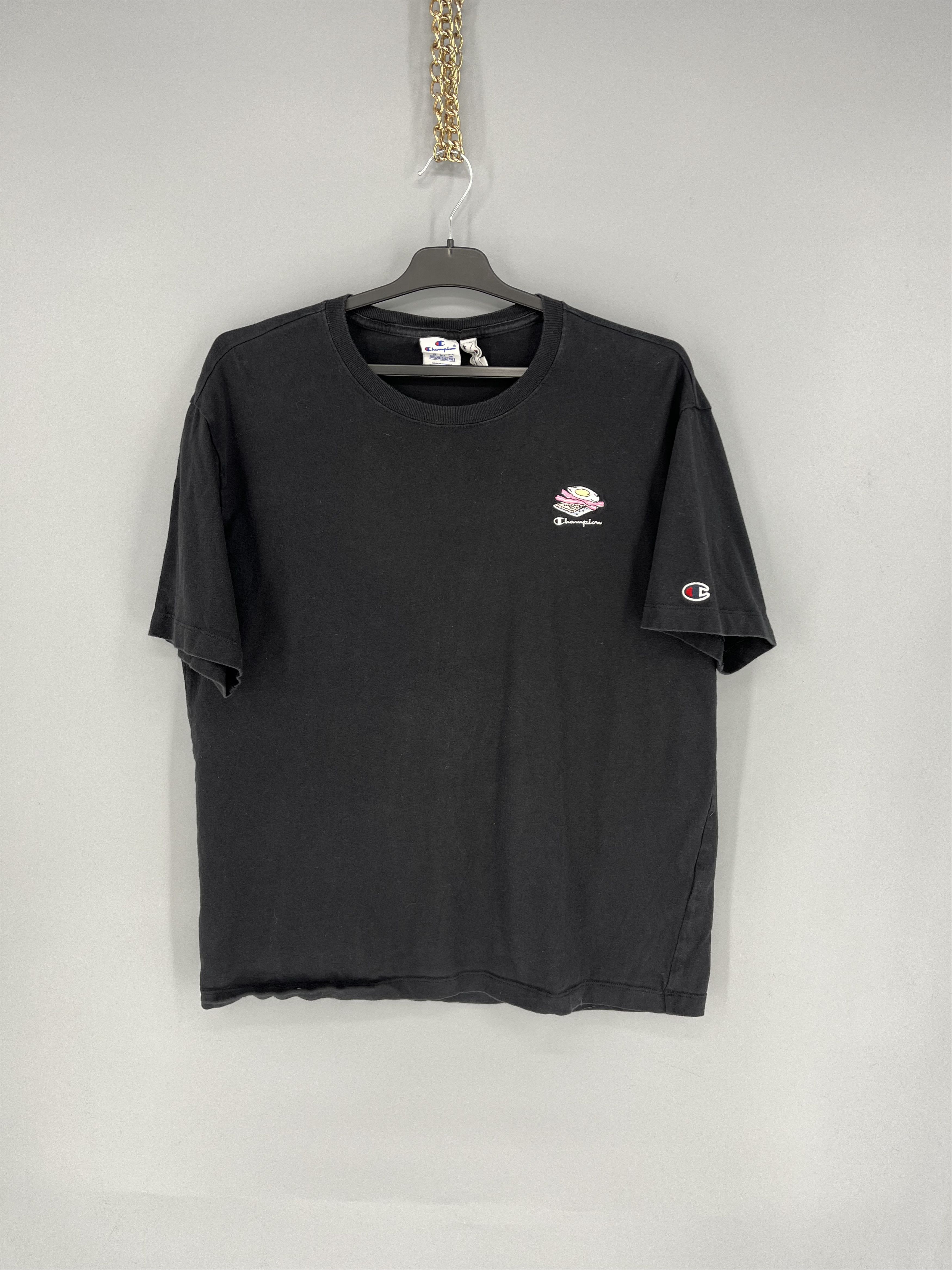 Champion × Vintage Vintage Y2K Champion Humor Logo Streetwear T- Shirt Size US XL / EU 56 / 4 - 1 Thumbnail
