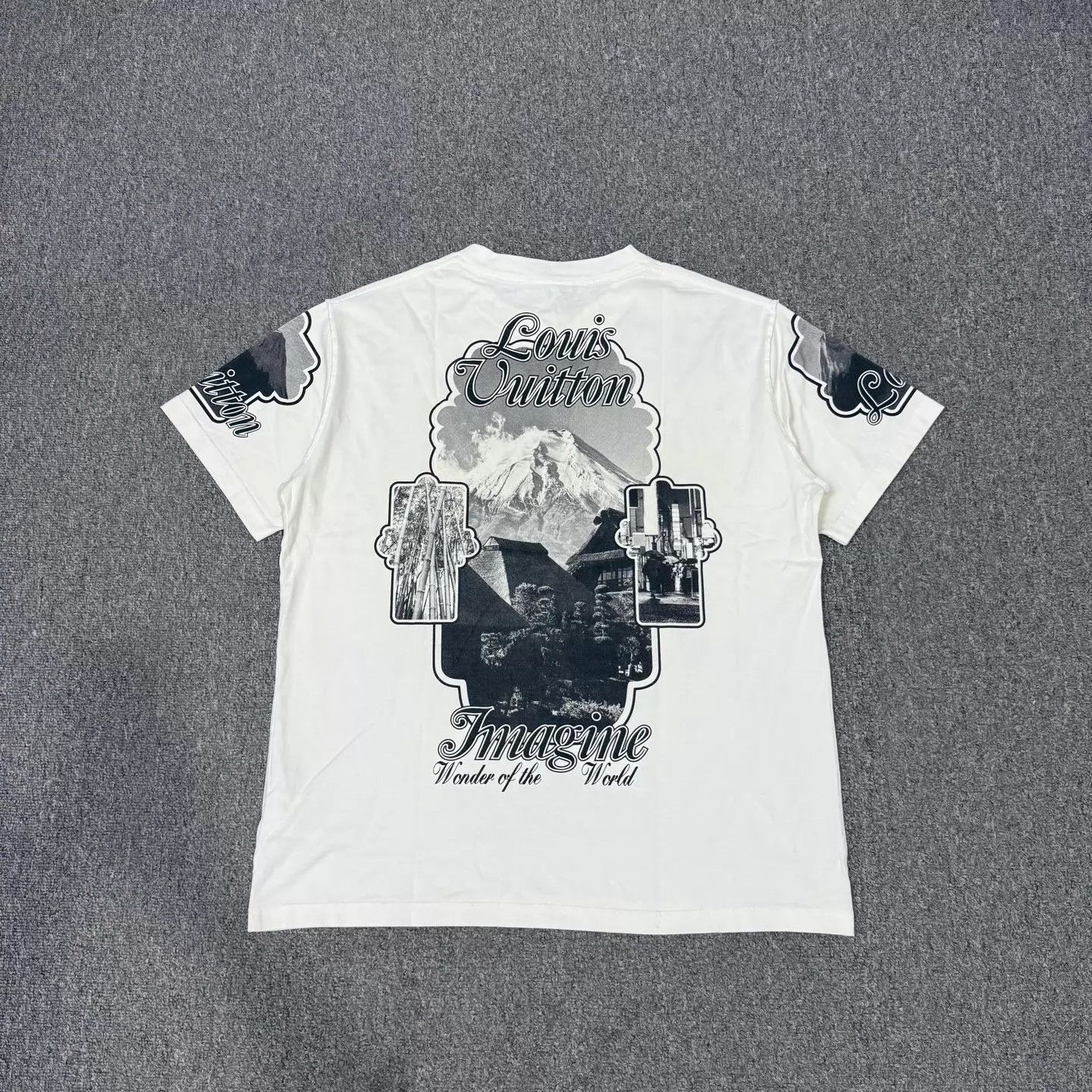 Louis Vuitton LV White Snow Mt Print Short Sleeve Tee L 99 New Size US L / EU 52-54 / 3 - 2 Thumbnail