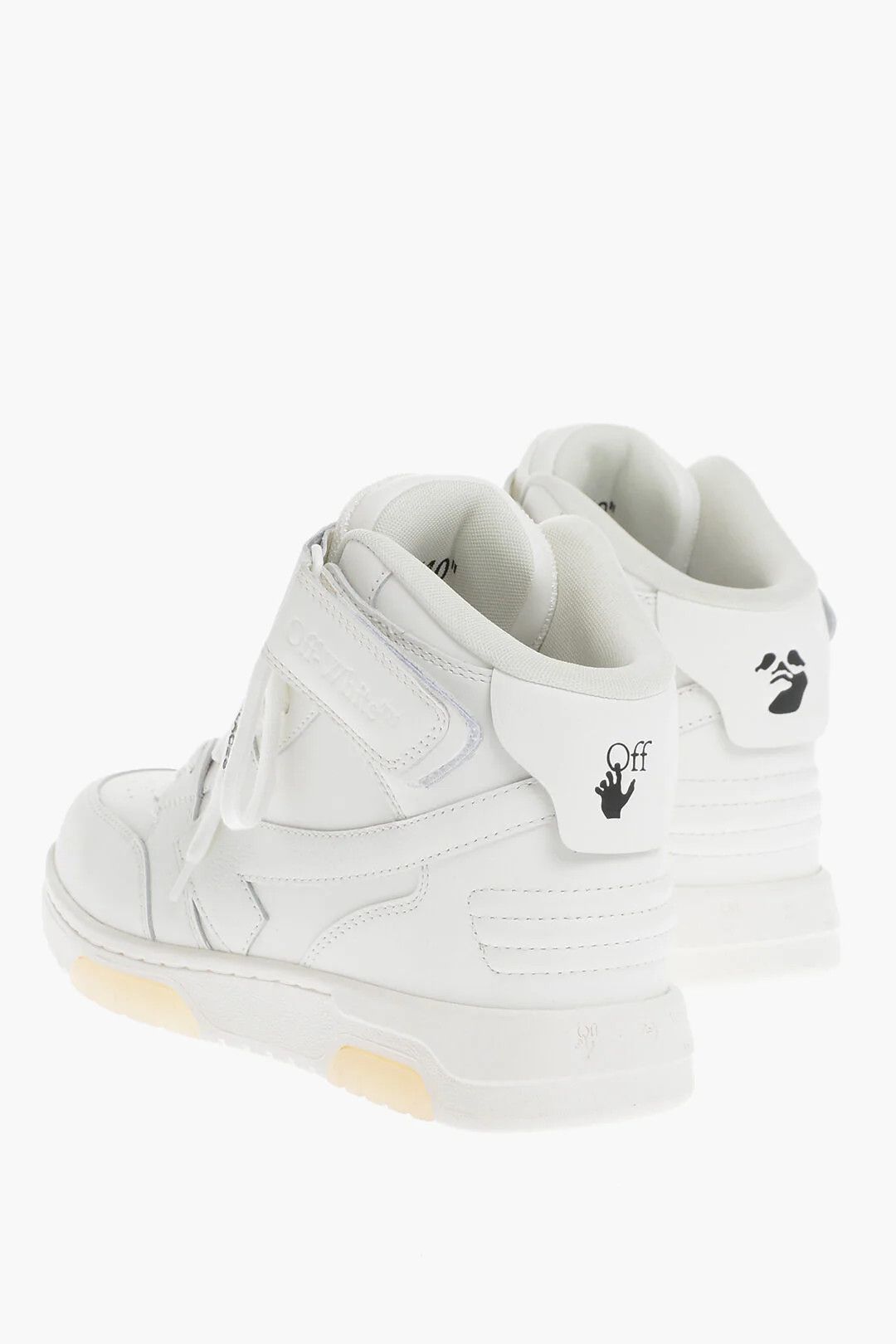 Off-White og1mm0426 Leather High-Top Sneakers in White Size US 7 / EU 40 - 2 Thumbnail