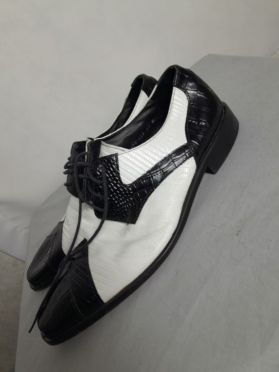 Stacy Adams Stacy Adams Men's Black White Oxfords Leather size 13 Size US 13 / EU 46 - 3 Thumbnail