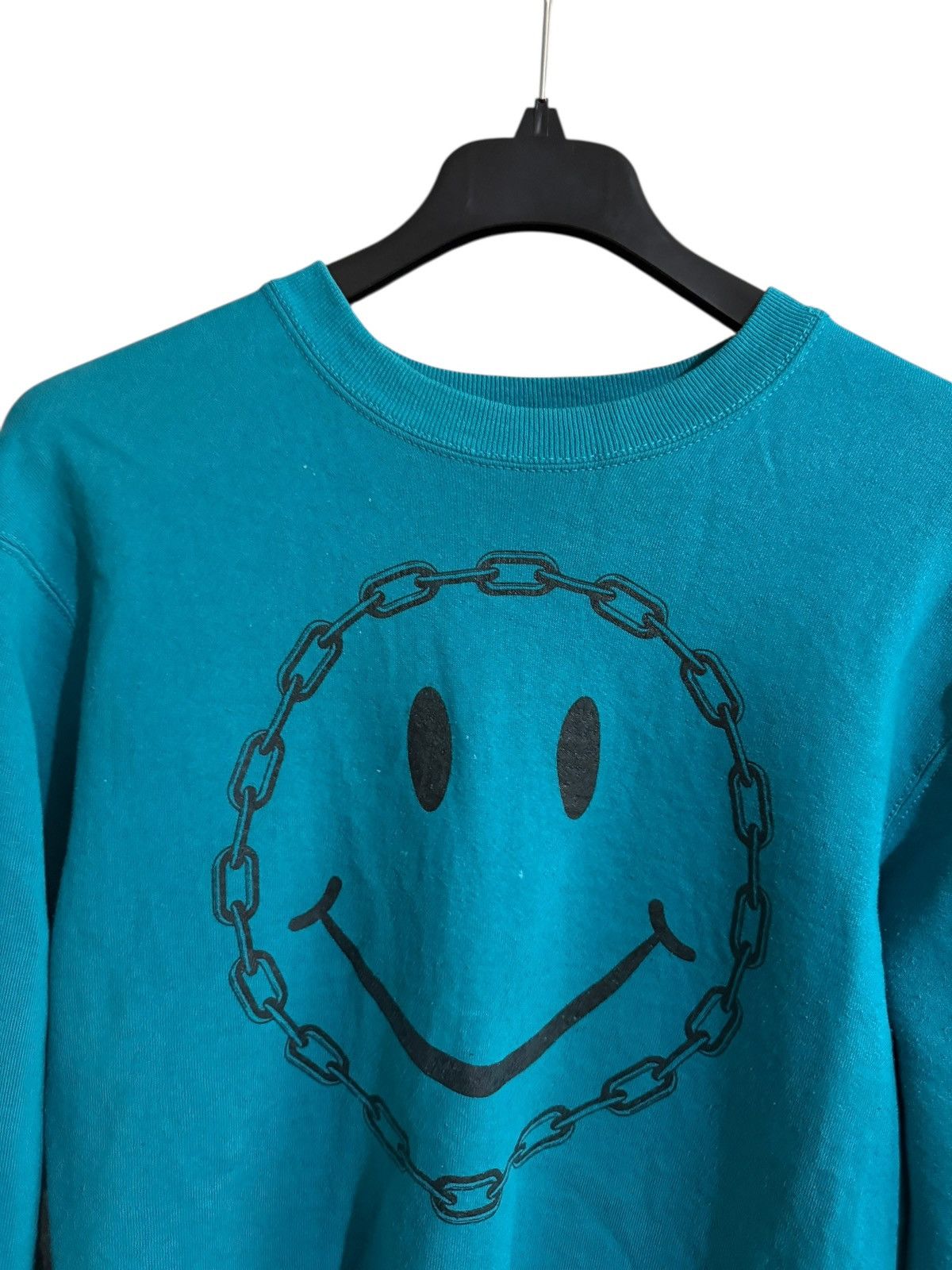 Vintage Teal smiley face sweater Size US S / EU 44-46 / 1 - 2 Thumbnail