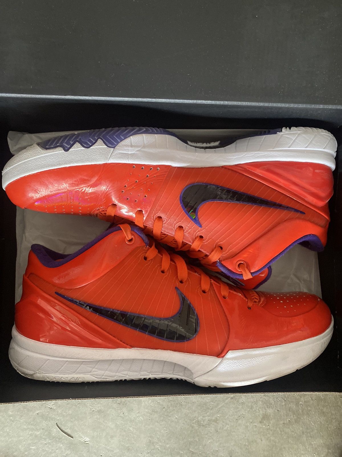 image of Kobe Mentality x Nike Kobe 4 Undefeated Protro Phoenix Suns Devin Booker Shoes in Red (Size 10)