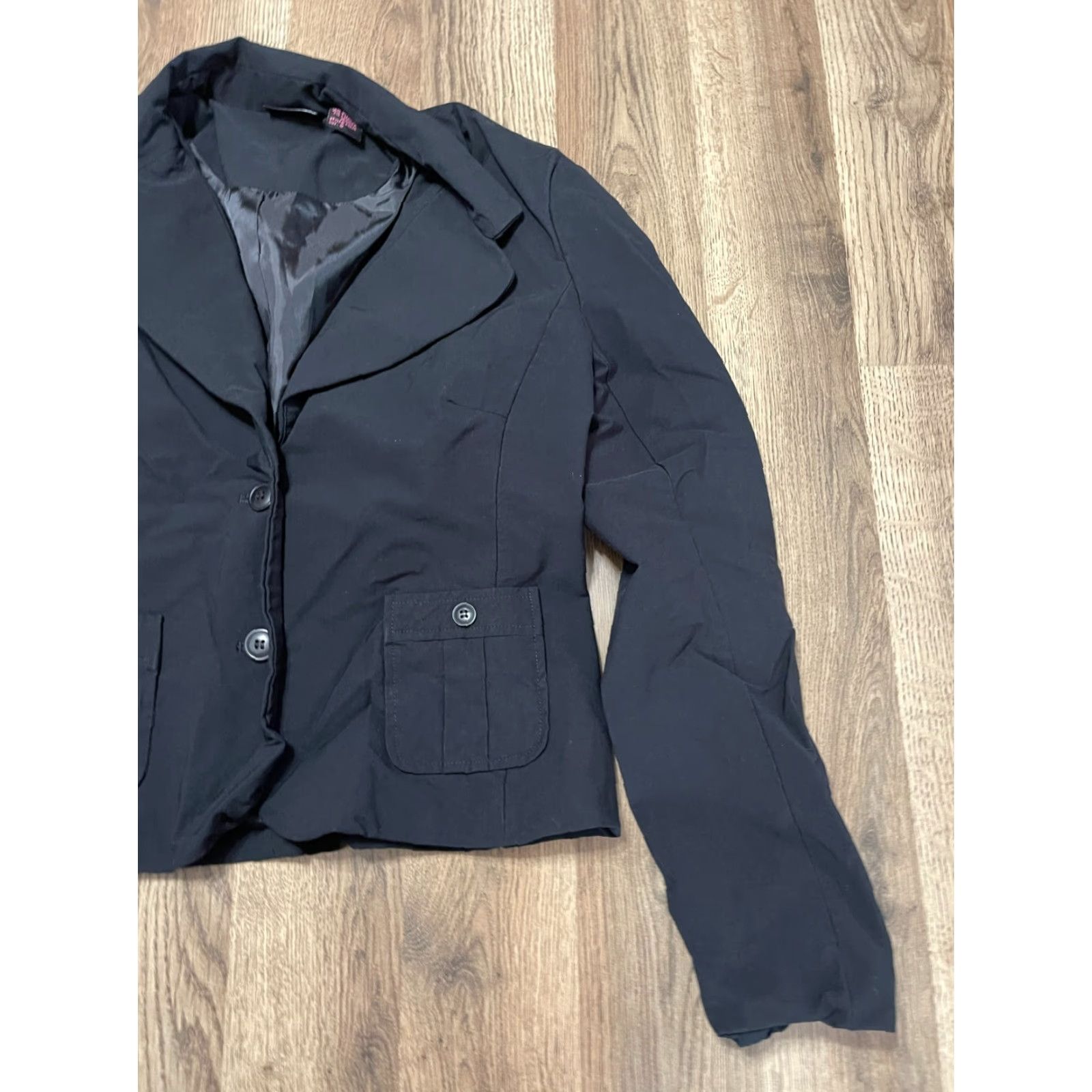 Vintage Newport News Blazer, Women's Size 8, Black, Front Pockets, Casual, Regular Fit, Jacket Size M / US 6-8 / IT 42-44 - 4 Thumbnail