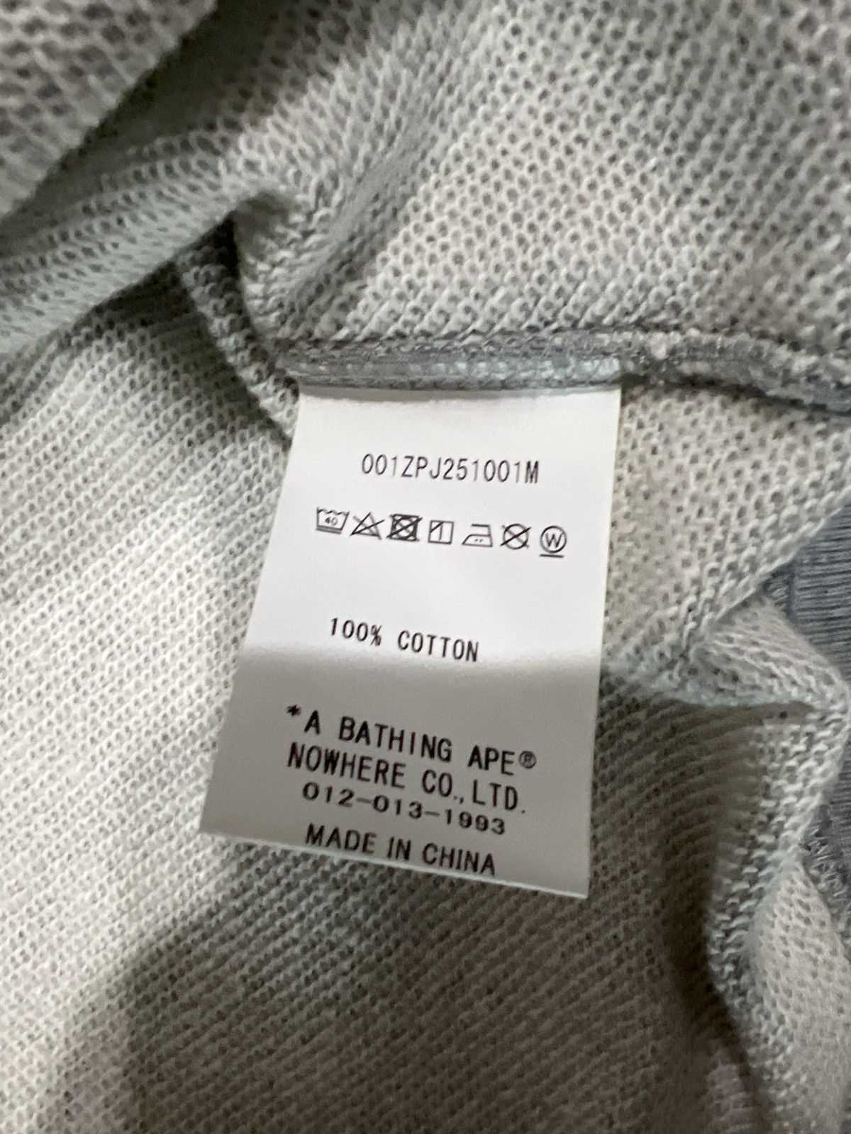 Bape GREY BAPE FULL ZIP HOODIE Size US L / EU 52-54 / 3 - 7 Thumbnail