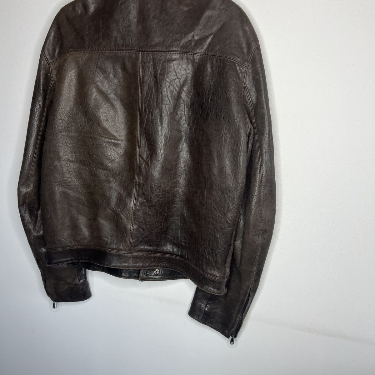 Genuine Leather × Vintage 🔥Vintage Avantgarde Genuine Leather Jacket Ramones Biker Size US M / EU 48-50 / 2 - 9 Thumbnail