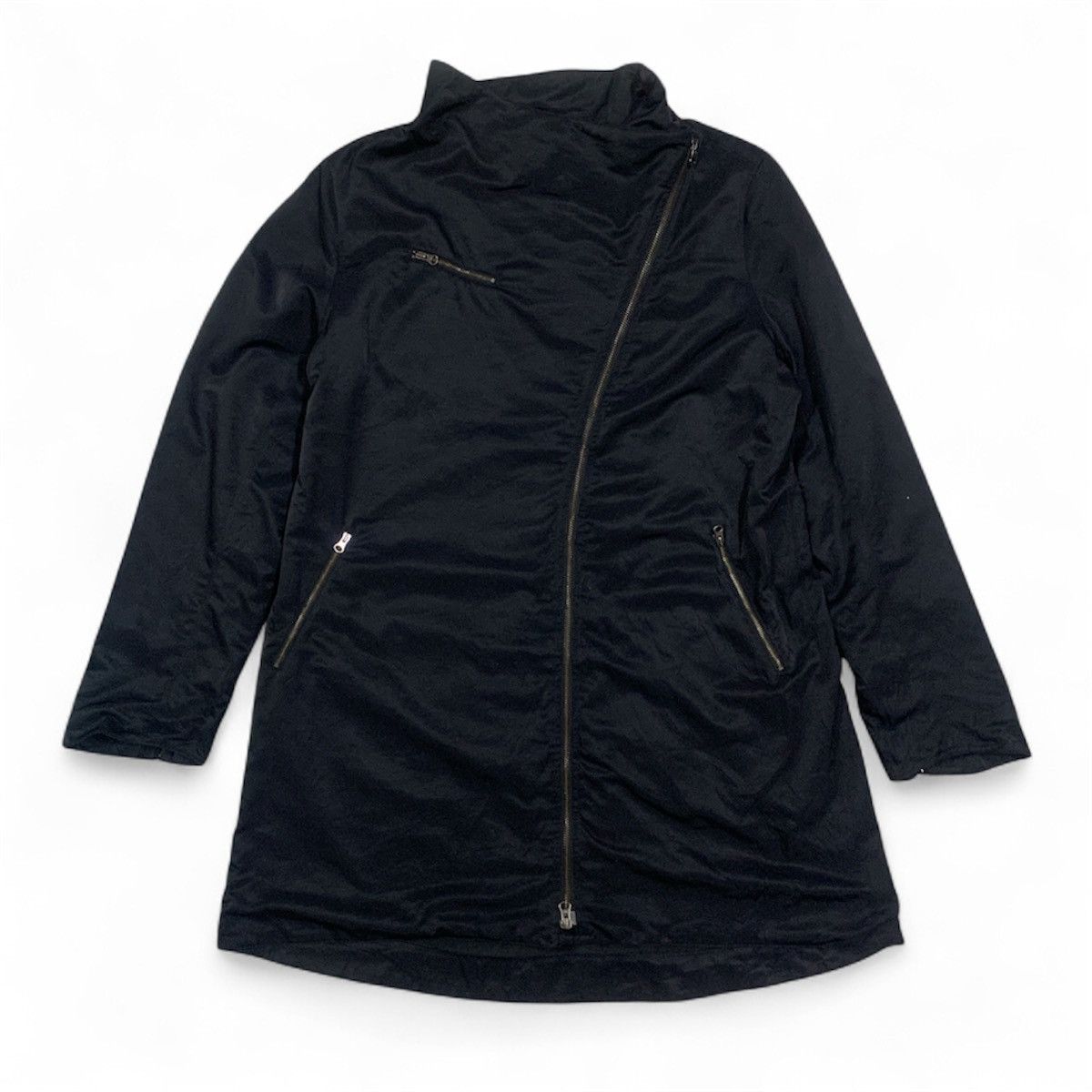 Eileen Fisher Eileen Fisher Asymmetric Zipper Fleece Lined Jacket Size L / US 10 / IT 46 - 1 Thumbnail