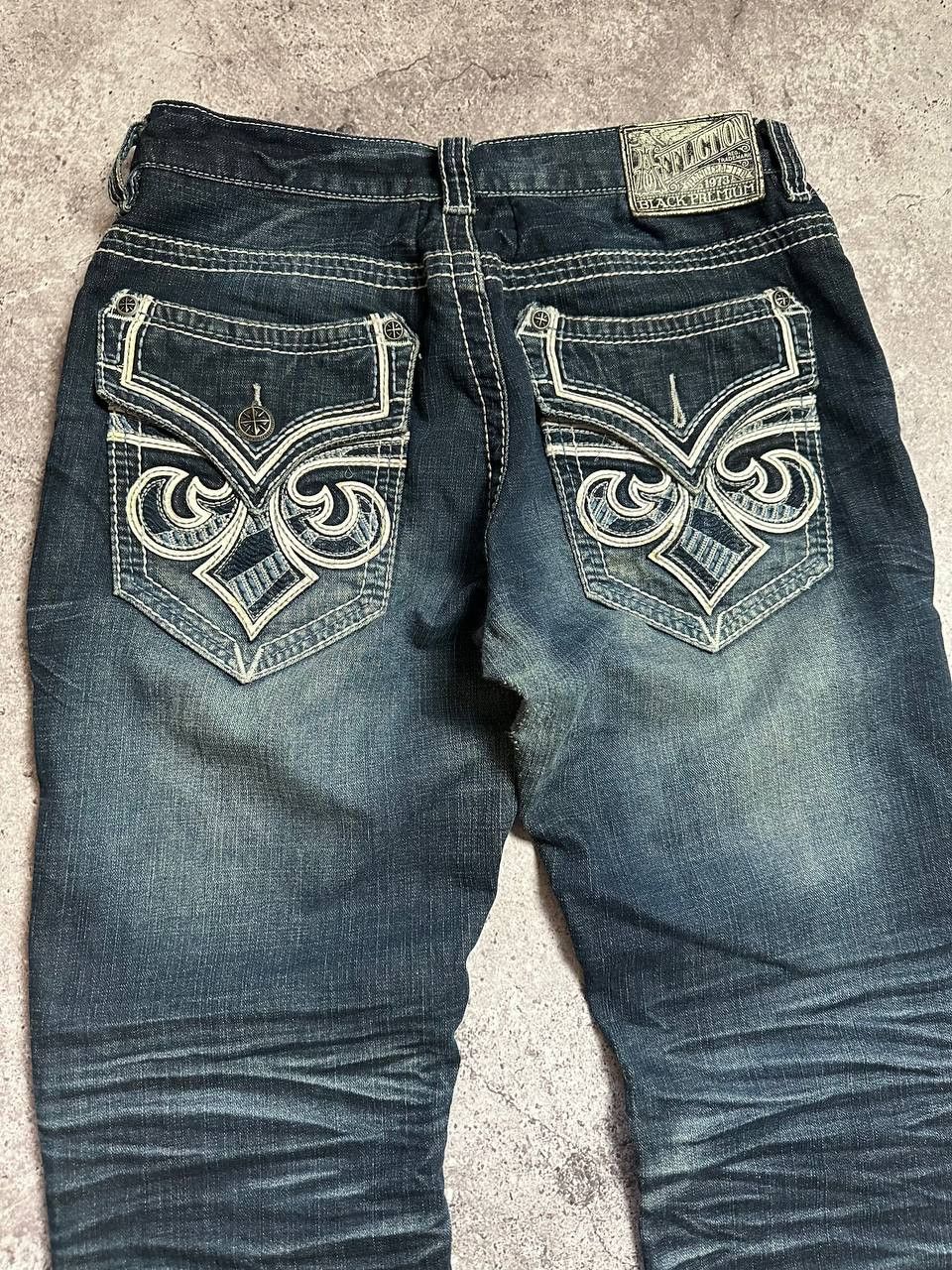 Affliction Affliction Ace Denim Jeans Y2K Embroidered size 31 Size 33" - 3 Thumbnail