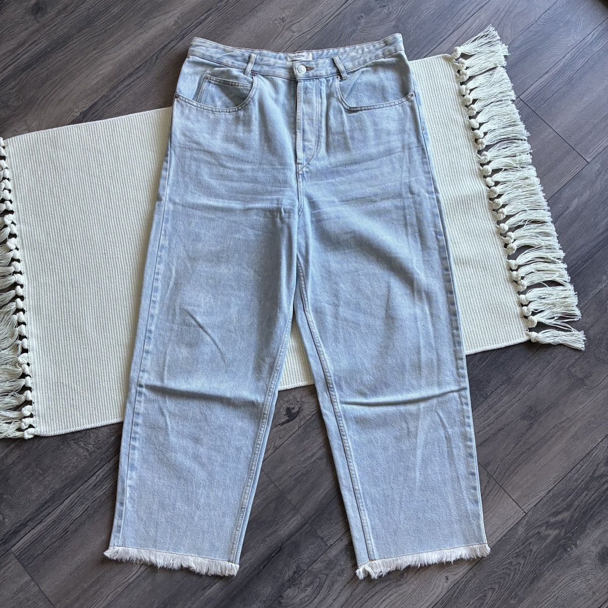Isabel Marant Etoile Isabel Marant High-Waisted Wide Leg Light Blue Washed Jeans Size 34" / US 12 / IT 48 - 1 Thumbnail