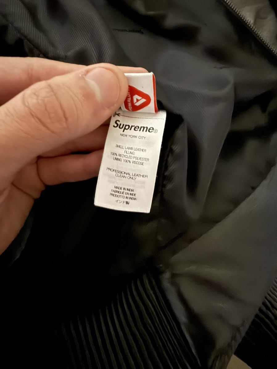 Supreme Supreme Black Quilted Lamb Leather Jacket Size US M / EU 48-50 / 2 - 6 Thumbnail