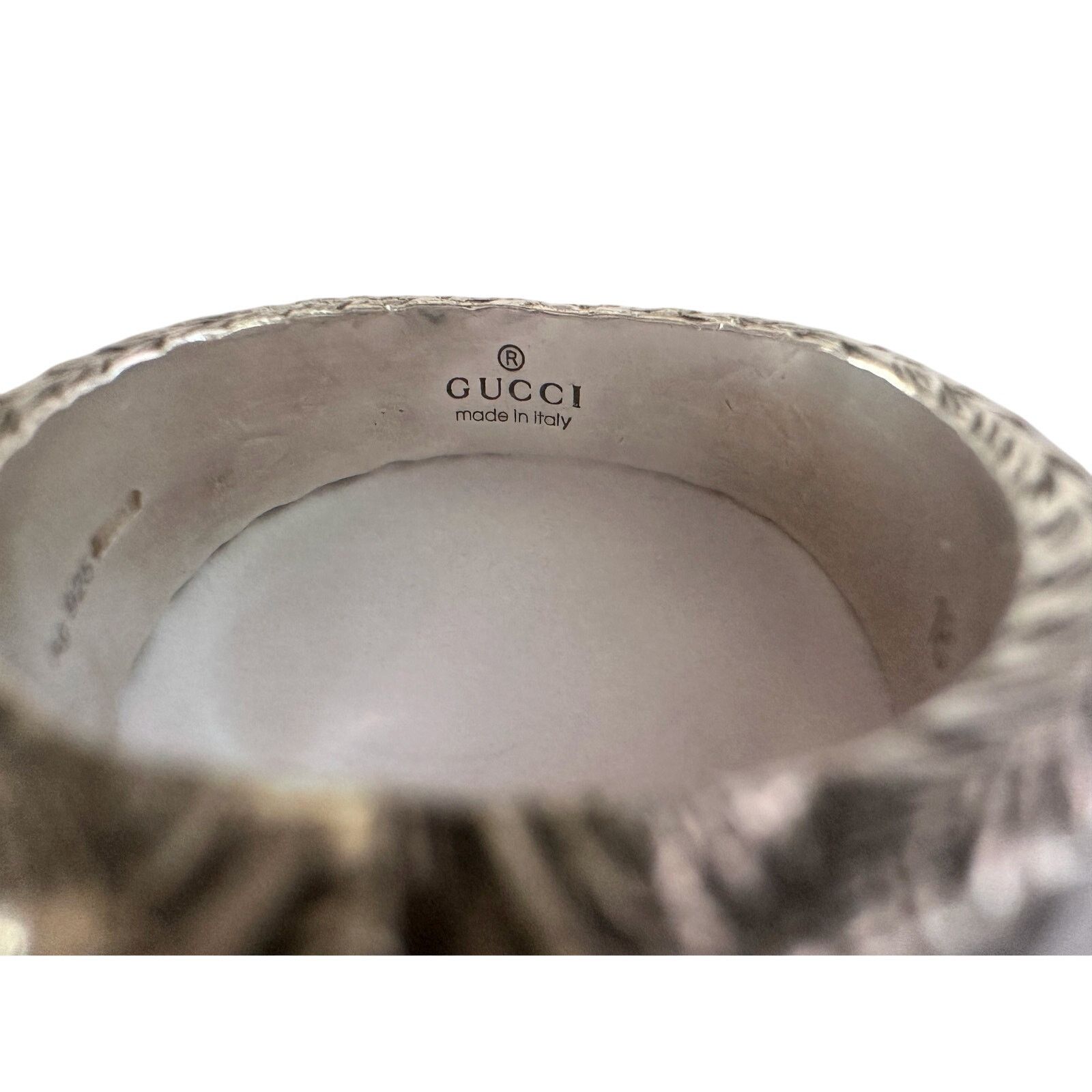 Gucci Gucci Interlocking G Arabesque Ring Sterling Silver Size ONE SIZE - 4 Thumbnail