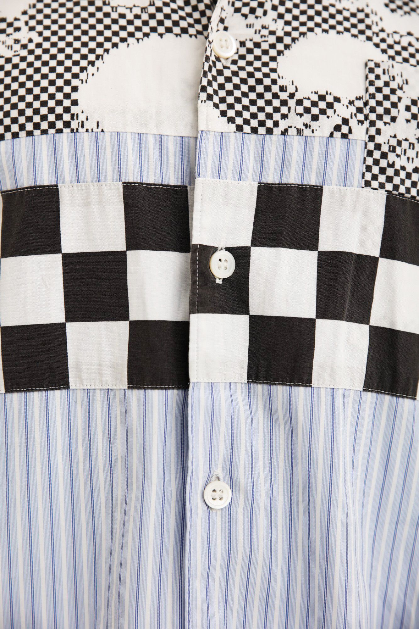Comme des Garcons Homme Plus S/S 2011 Skull Checkered Button Up Shirt Size US S / EU 44-46 / 1 - 7 Thumbnail