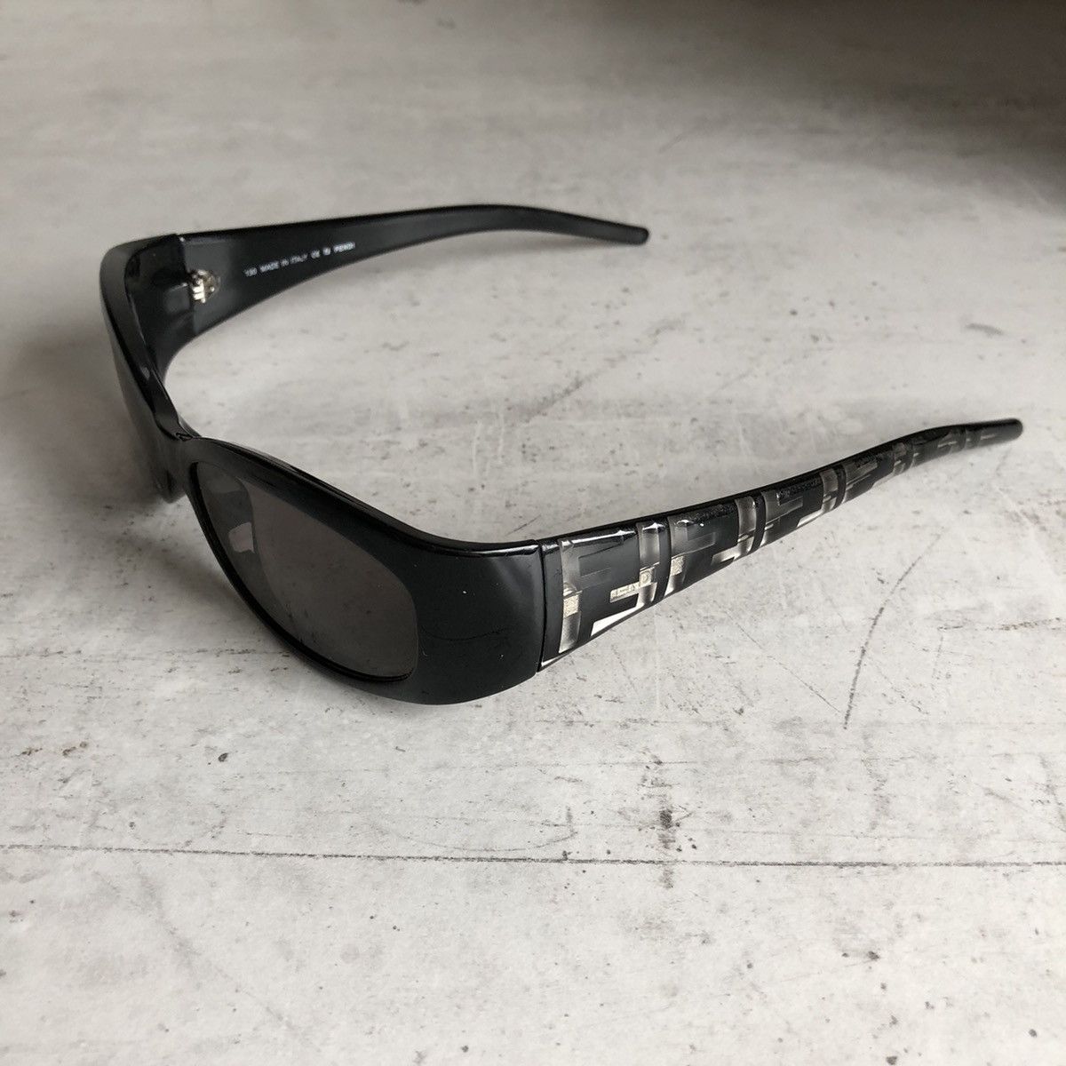 image of Fendi Zucca Monogram Sunglasses in Black, Men's