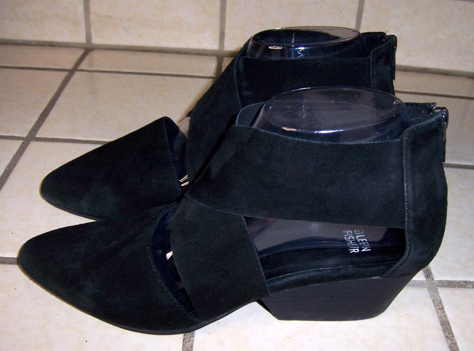 Eileen Fisher Eileen Fisher Black Suede Vera Pump Wrap Size 7.5 Size US 7.5 / IT 37.5 - 3 Thumbnail