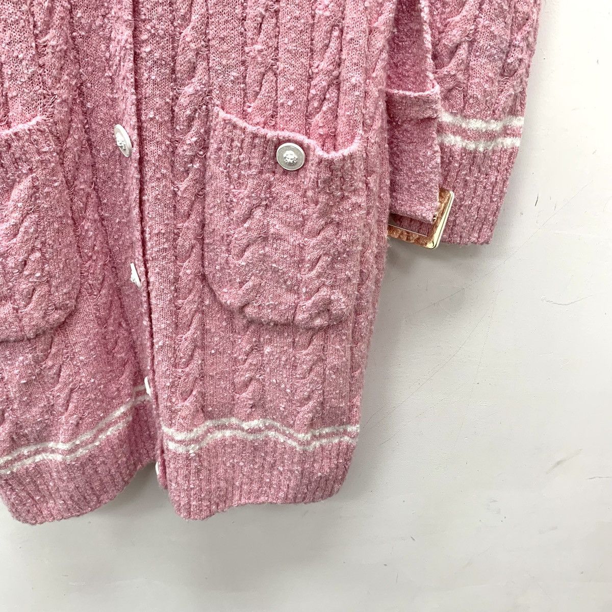 Chanel Chanel Cable Knit V-neck Long Sleeve Cardigan Dress K26WX Size S / US 4 / IT 40 - 5 Thumbnail