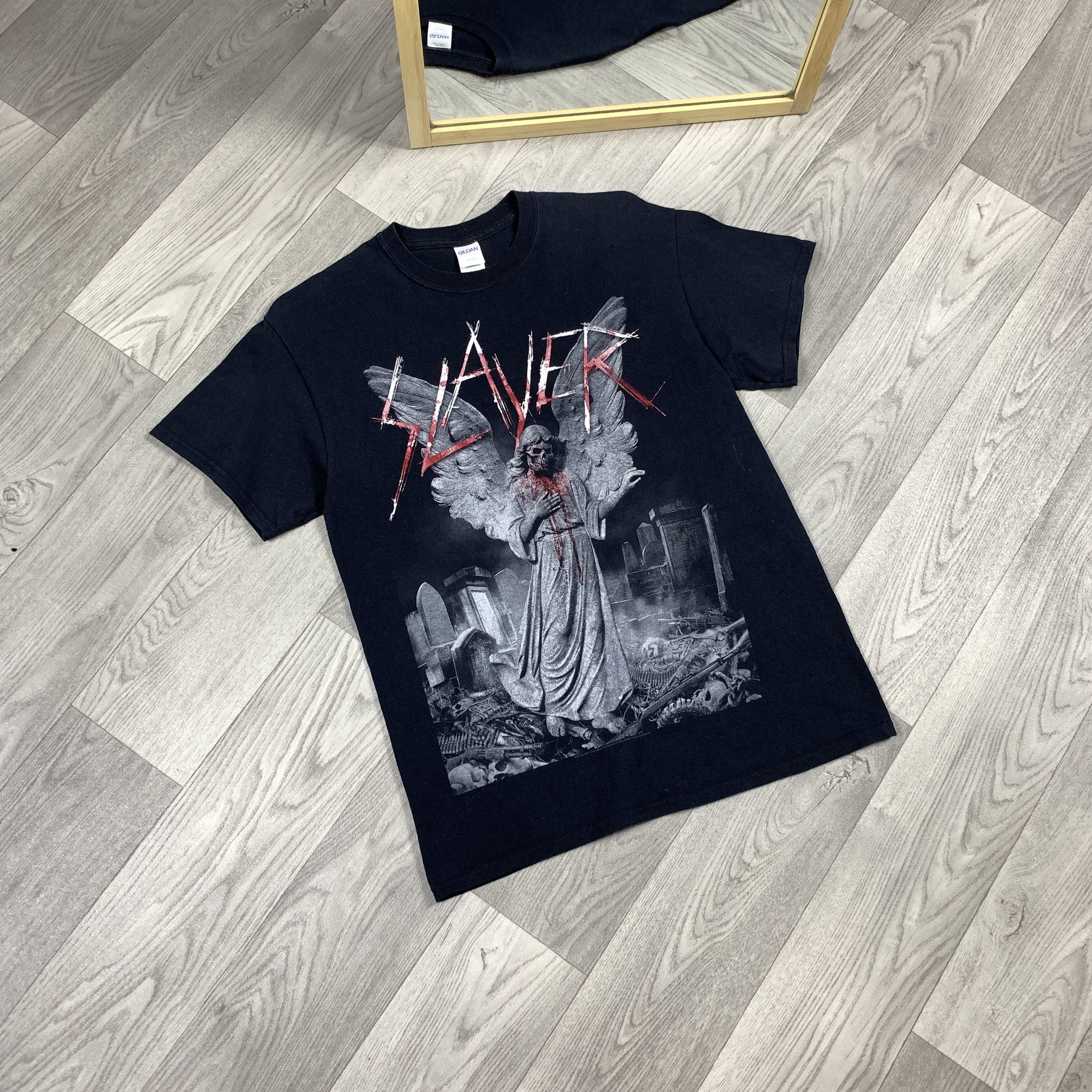 Slayer Vintage Slayer Graphic Rock Band Black Tee Shirt M Size US M / EU 48-50 / 2 - 2 Thumbnail