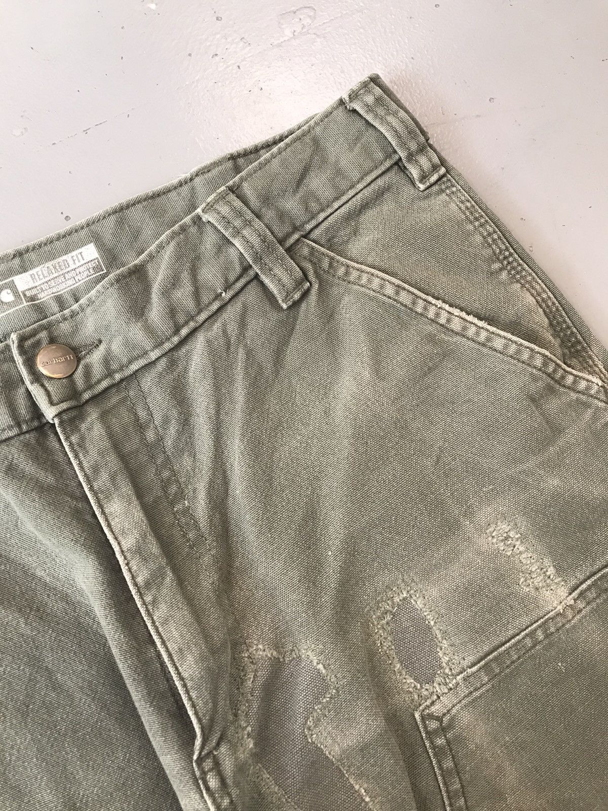 Carhartt × Vintage Vintage Carhartt b136 mos double knee denim Size US 33 - 6 Thumbnail