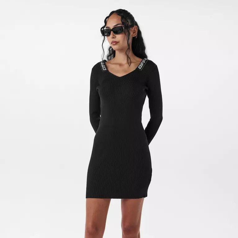 Off-White o1y1225 Mini Dress in Black Size S / US 4 / IT 40 - 3 Thumbnail