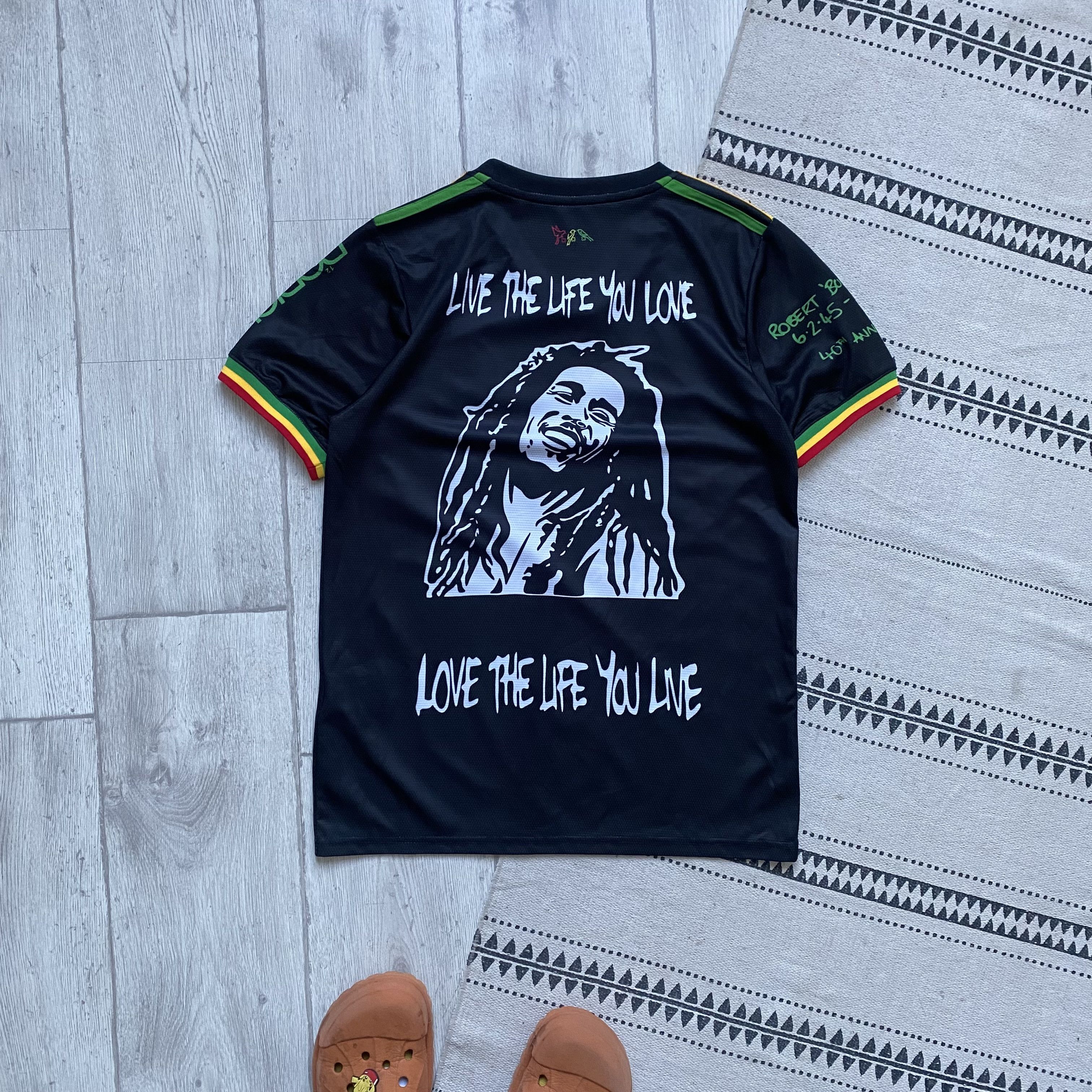 Adidas × Bob Marley ⚽️ Bob Marley Adidas Ajax soccer jersey Blockore Y2K Size US S / EU 44-46 / 1 - 3 Thumbnail