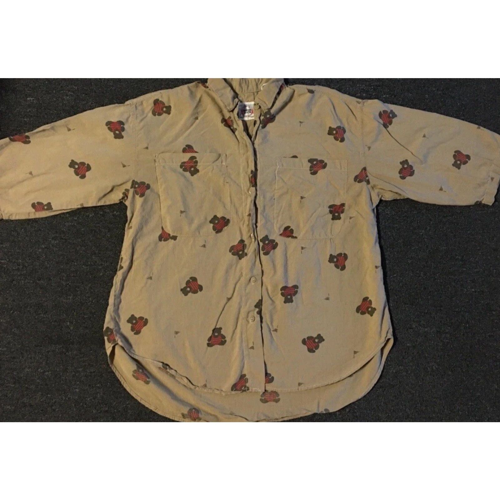 Vintage Vtg 80s Teddy Bear All Over Print Shirt S Mens Button-Up Beige 90s Art Grunge Casual Cowboy World USA 80s 90s Teddy Bear"AOP" Button Up Shirt Size US S / EU 44-46 / 1 - 2 Thumbnail