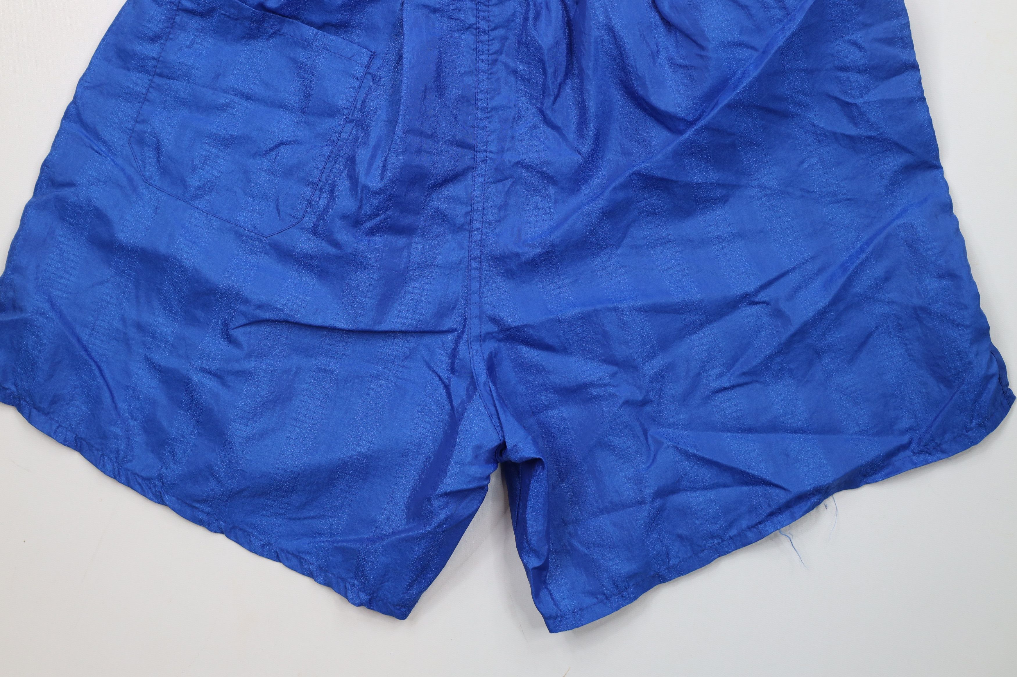 Umbro × Vintage Vintage 90s Umbro Striped Running Soccer Shorts Blue Nylon Size US 34 / EU 50 - 9 Thumbnail
