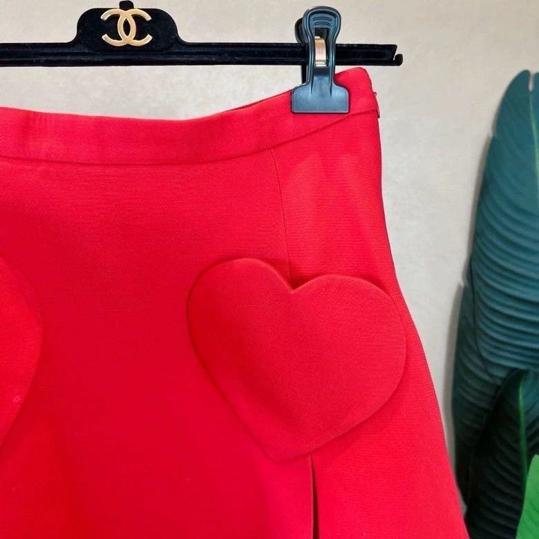Dior Dior Red peach heart pocket decorated short skirt Size 25" / US 0 / IT 36 - 4 Thumbnail