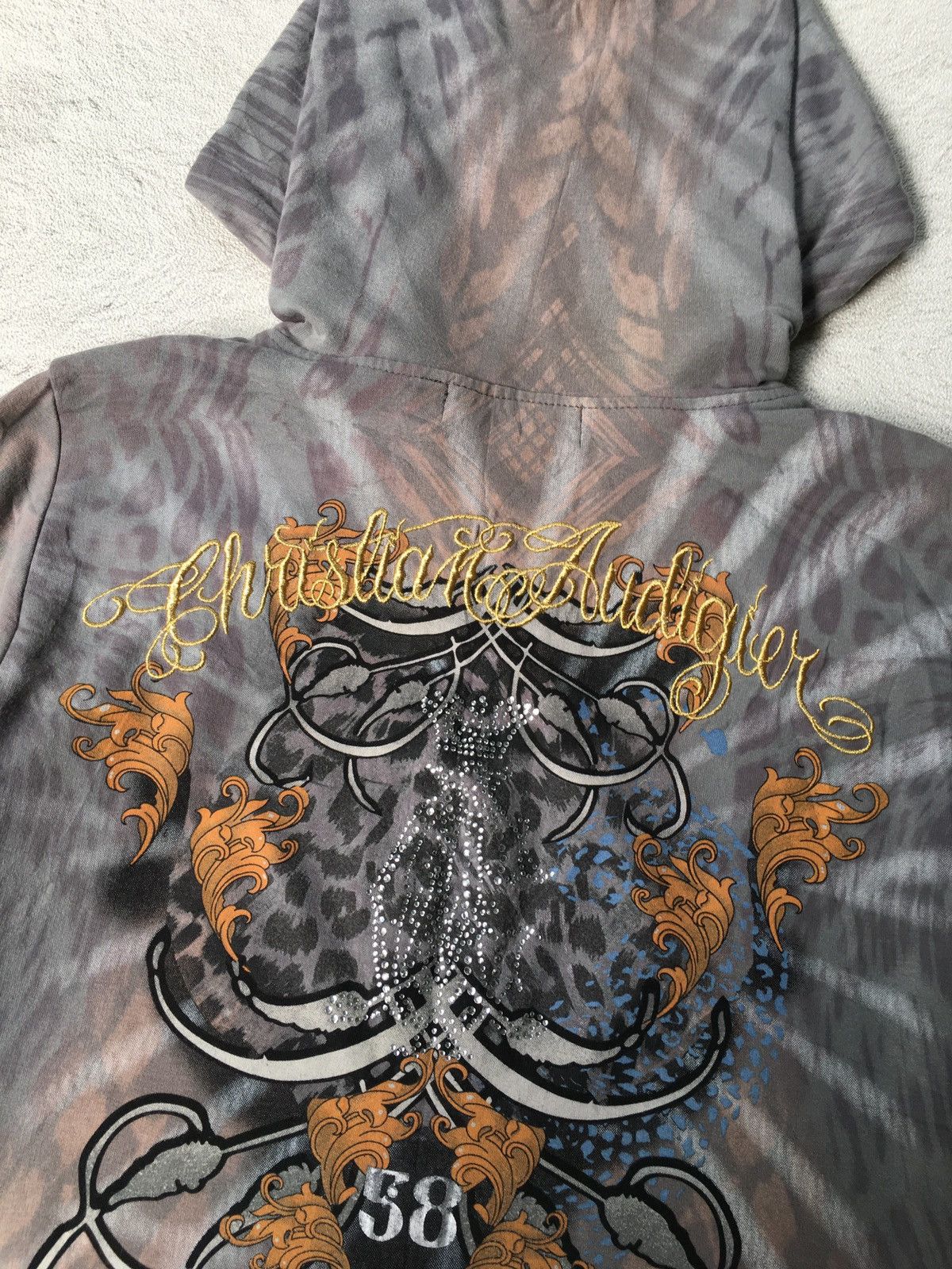 Ed Hardy Y2k Christian Audigier Zip Hoodie Size US XS / EU 42 / 0 - 10 Thumbnail