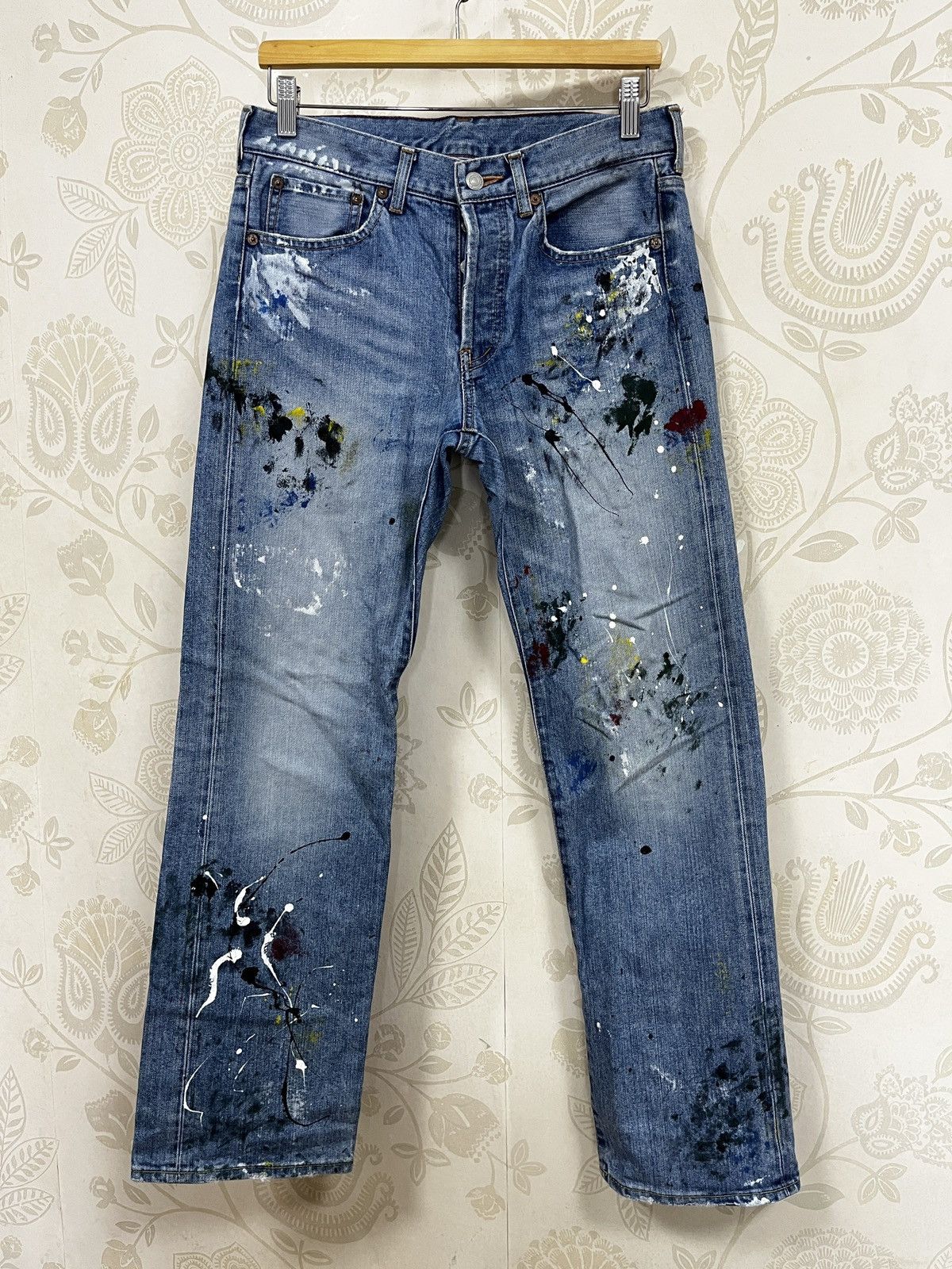 If Six Was Nine Painters Arts Soul Of Freedom Denim Japan Jeans Size US 30 / EU 46 - 4 Thumbnail