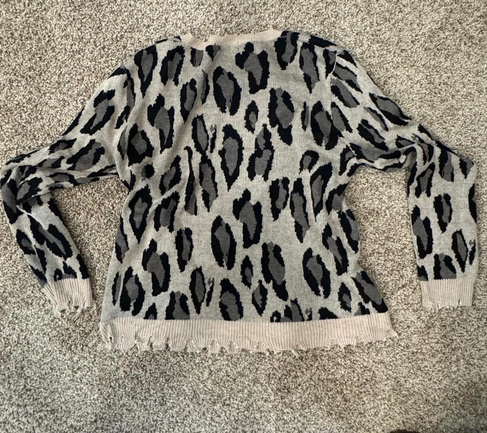 The North Face FATE Women's Crew Neck Leopard Print Sweater Large Size L / US 10 / IT 46 - 4 Thumbnail