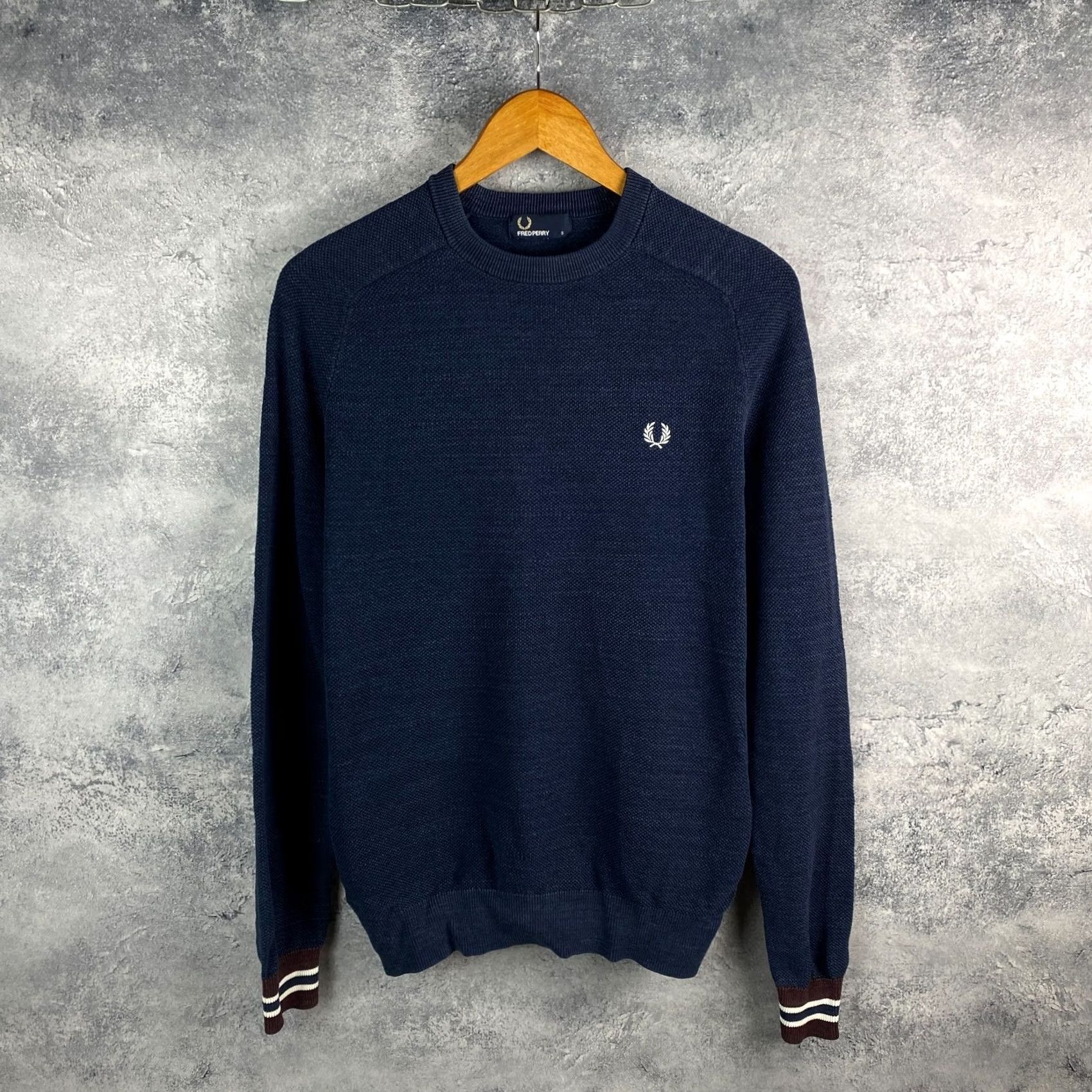 Fred Perry Fred Perry Mens Pullover Sweater Blue Cotton Size S Size US S / EU 44-46 / 1 - 2 Thumbnail