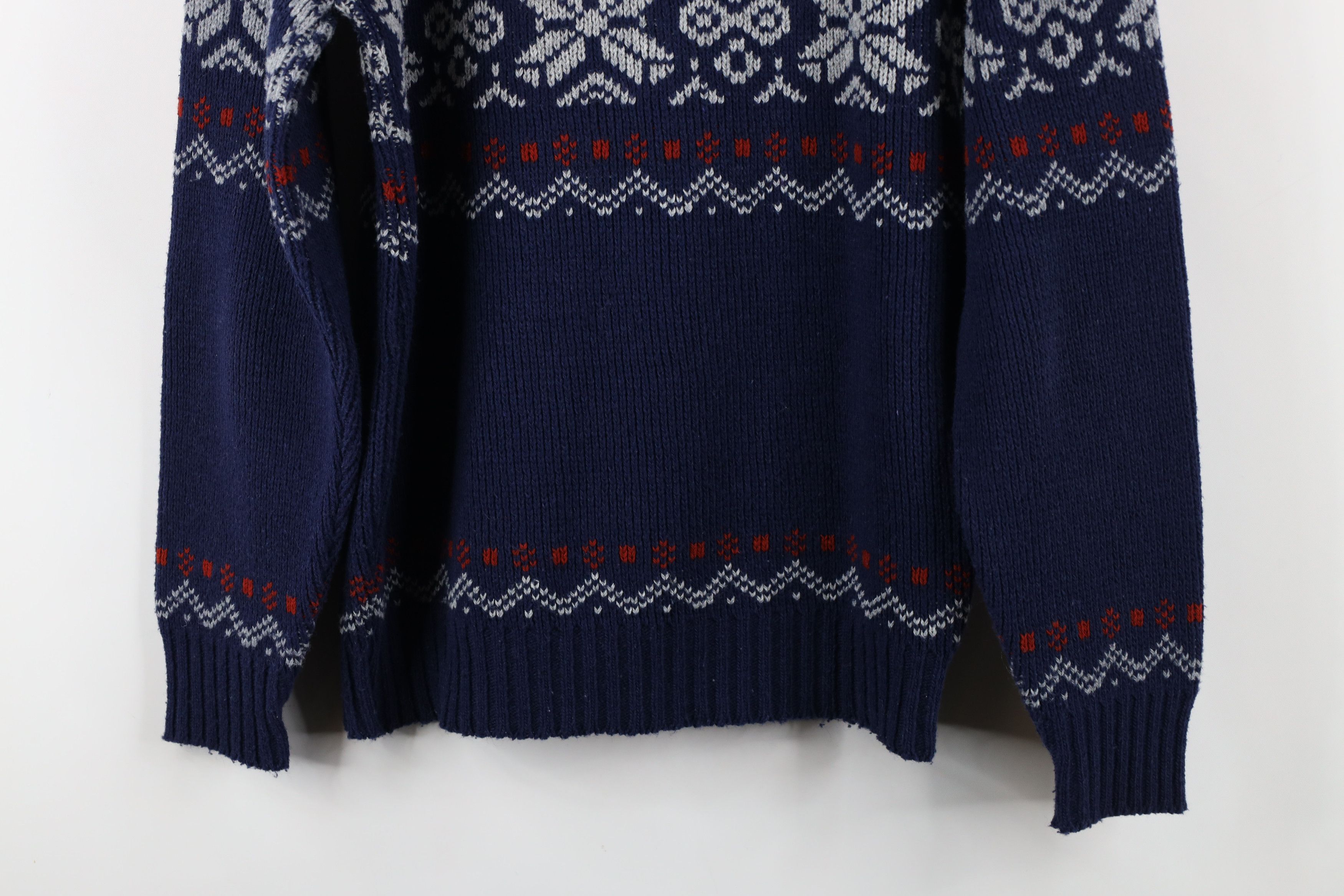 Vintage Vintage 90s Streetwear Snowflake Fair Isle Knit Sweater Size US M / EU 48-50 / 2 - 11 Thumbnail
