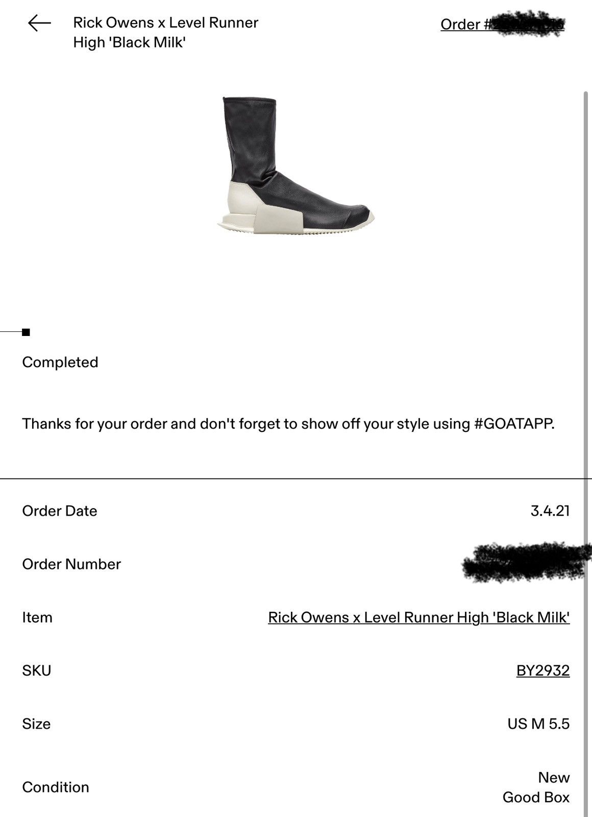 Rick Owens Rick Owen's X Level runner high Size US 7 / IT 37 - 1 Thumbnail