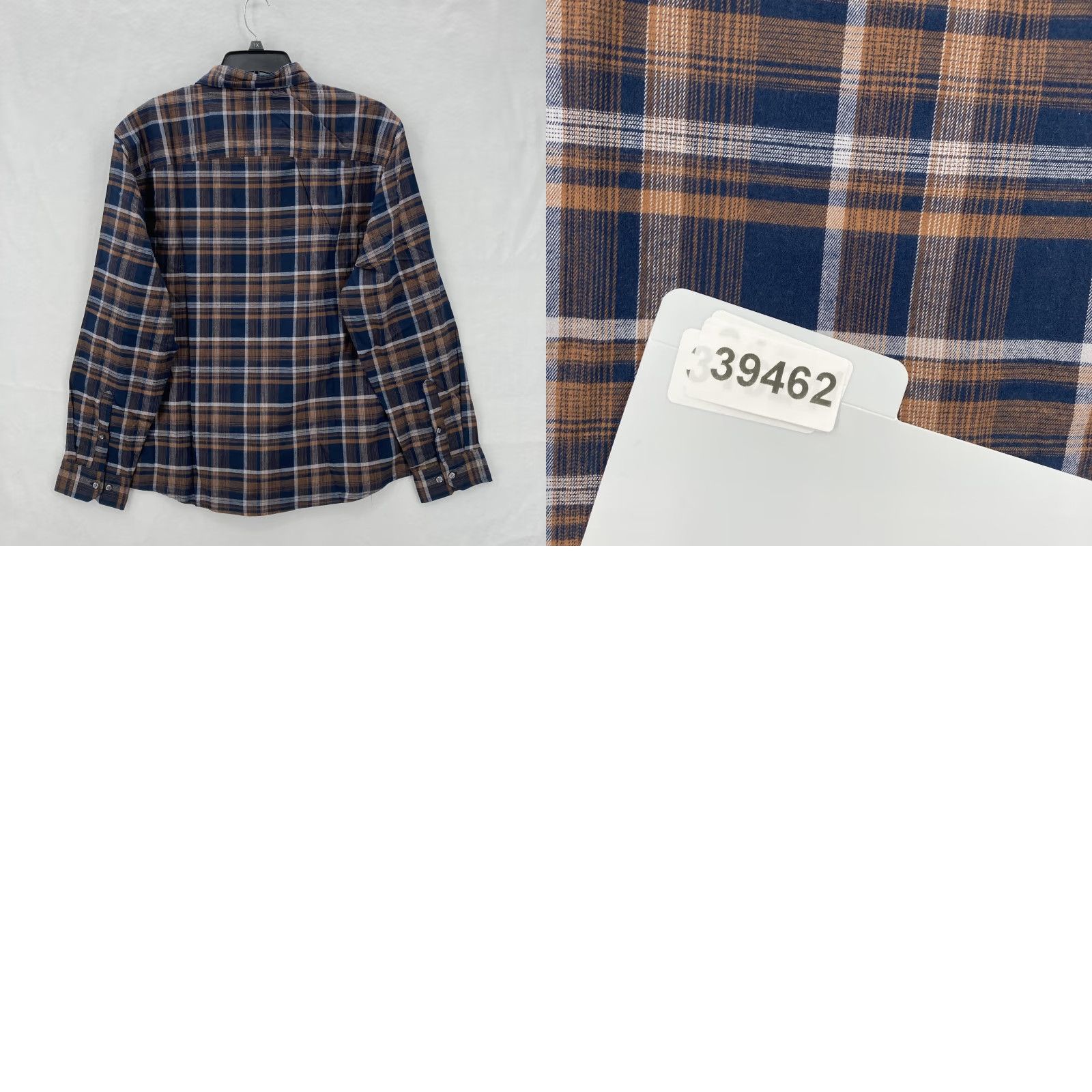 Apt. 9 APT 9 Shirt Mens 2XL Blue Brown Plaid Flannel Long Sleeve Button Up Stretch NWT Size US XXL / EU 58 / 5 - 9 Thumbnail