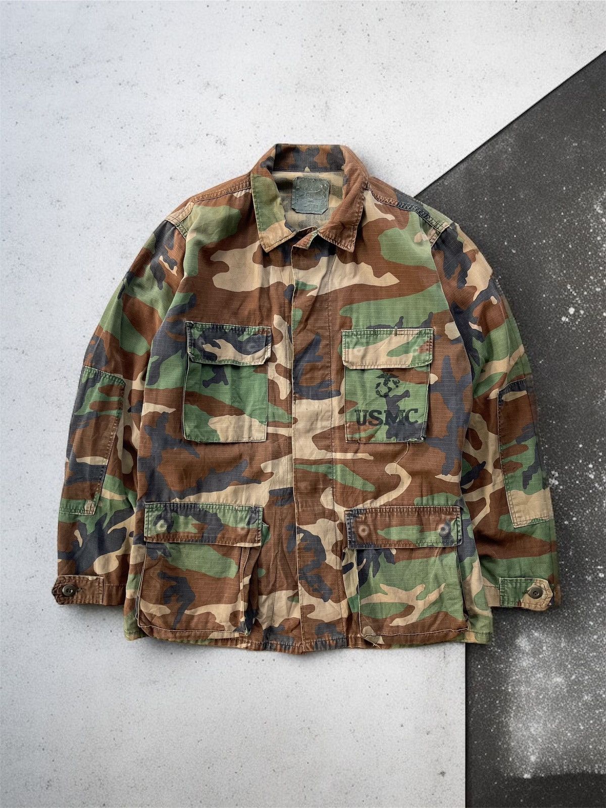 Vintage 🔥VINTAGE USMC CAMOUFLAGE PATTERN COMBAT WOODLAND JACKET Size US M / EU 48-50 / 2 - 1 Thumbnail